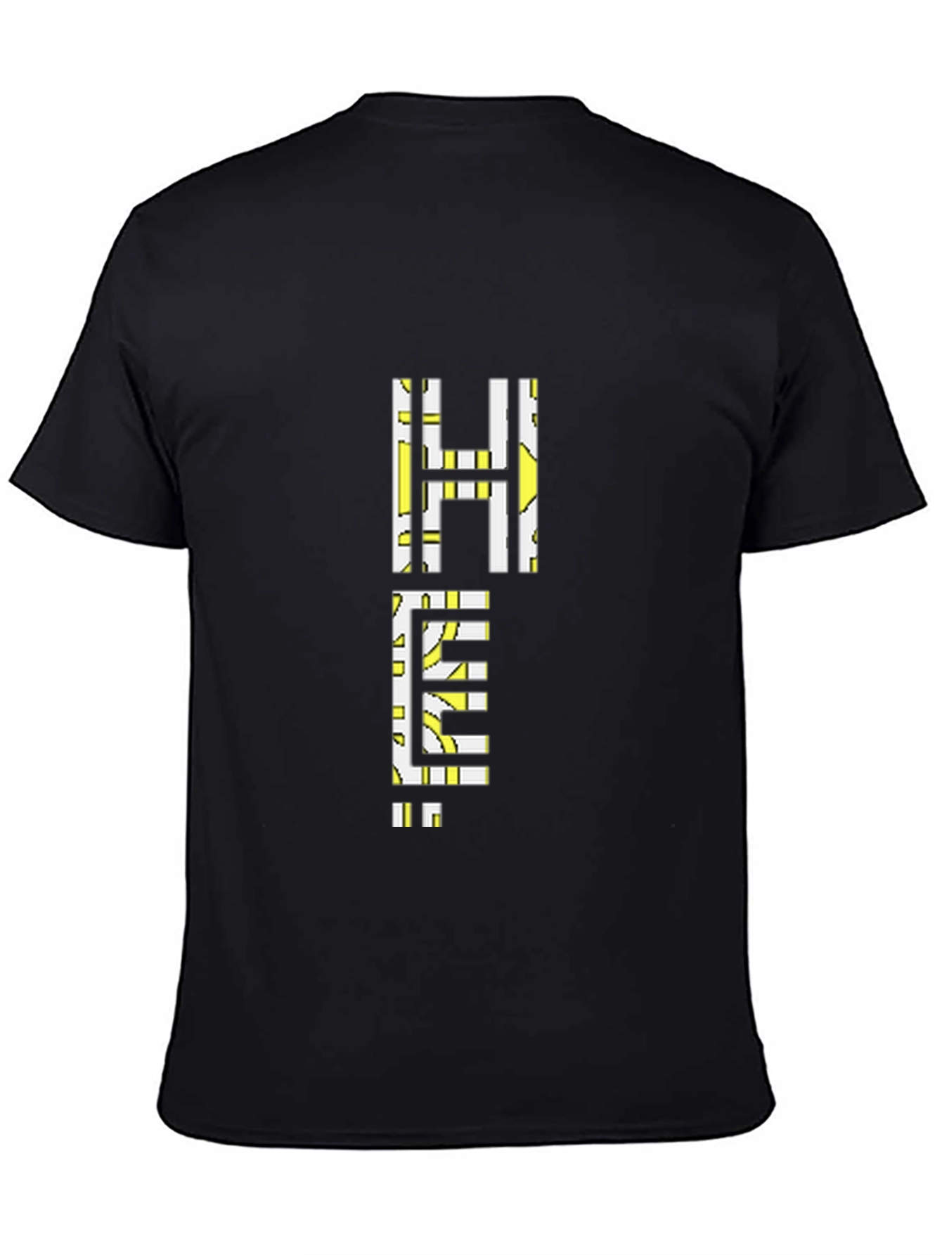 Geometric Help Graphic Tee - Black