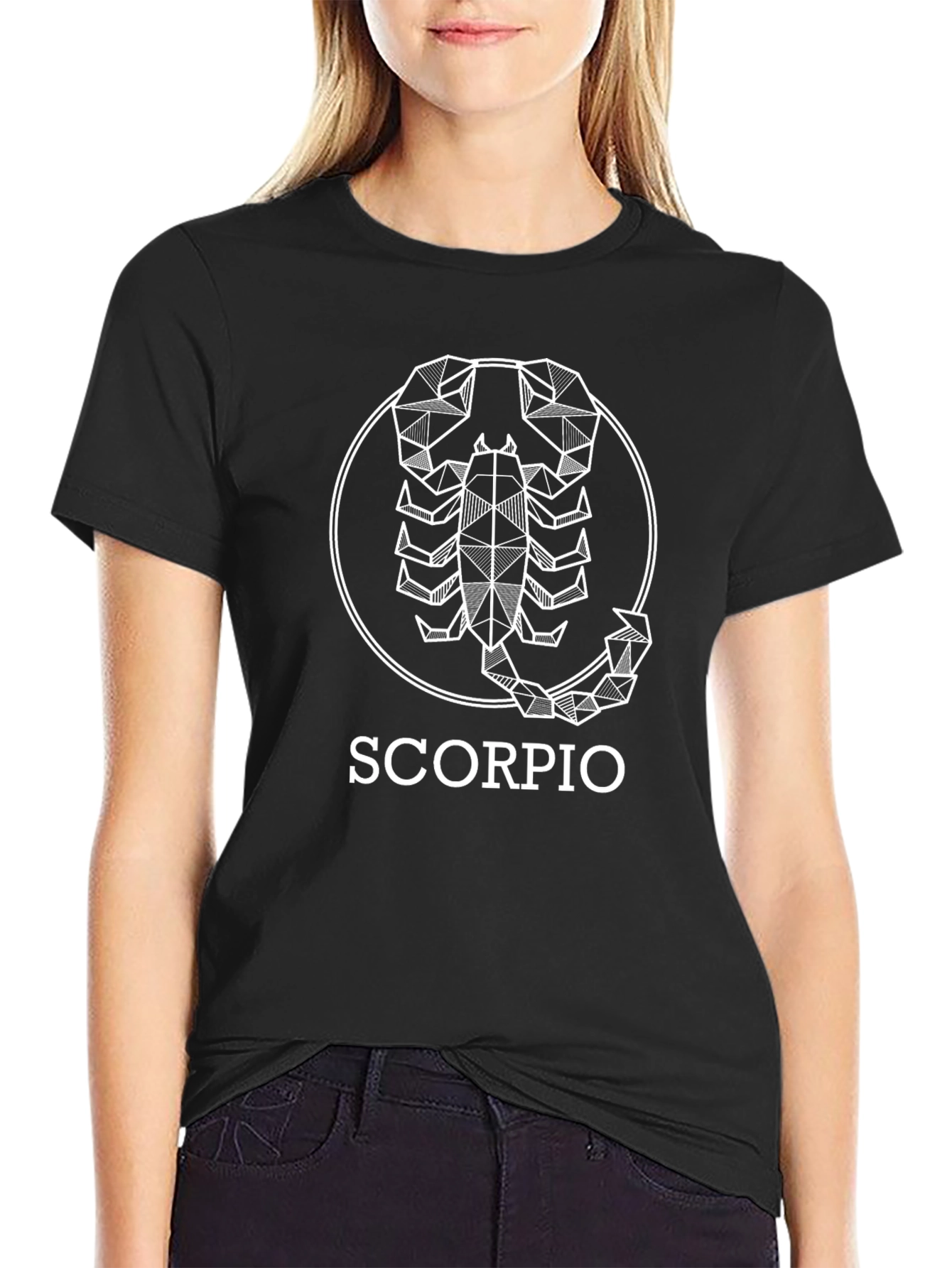 Scorpio Zodiac Graphic T-Shirt - Black
