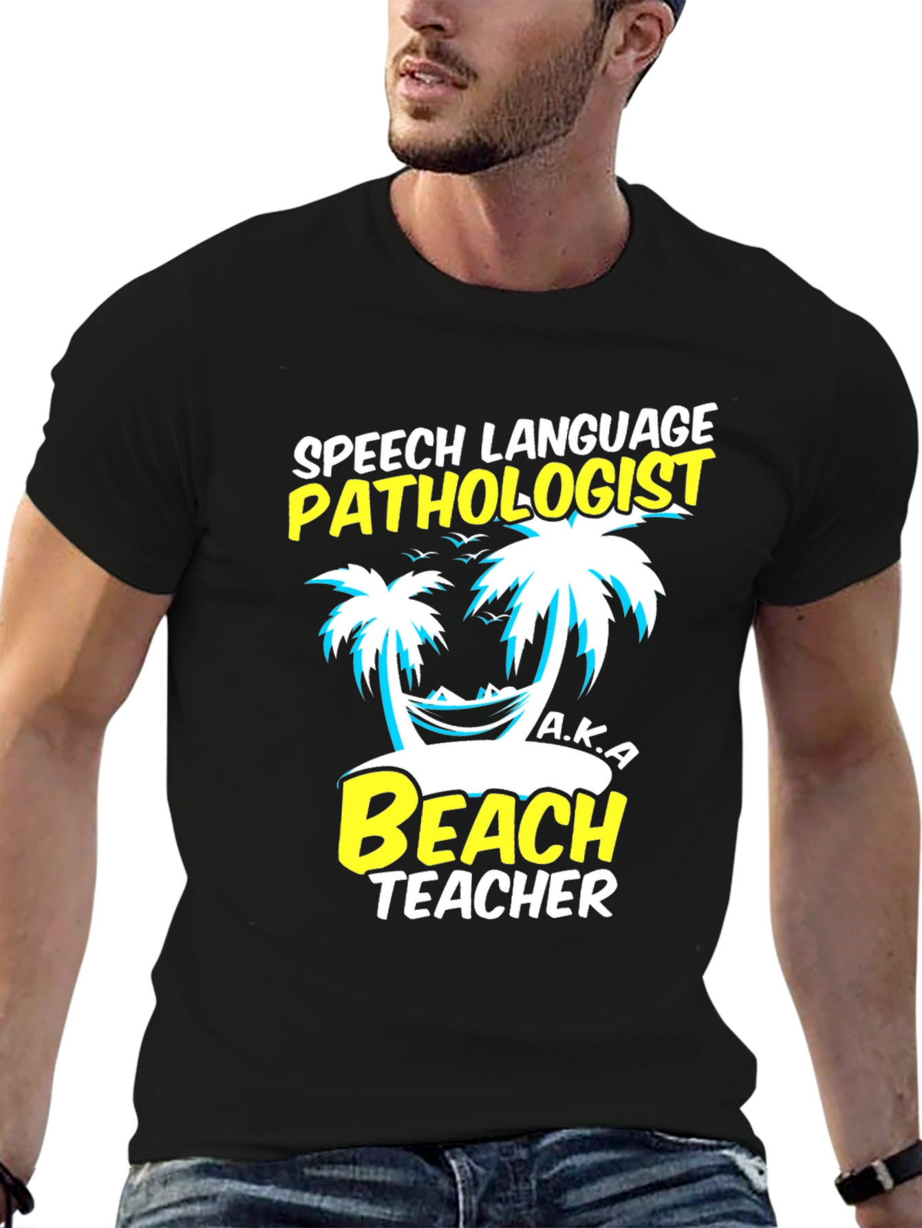 Speech Pathologist Beach Teacher Graphic T-Shirt