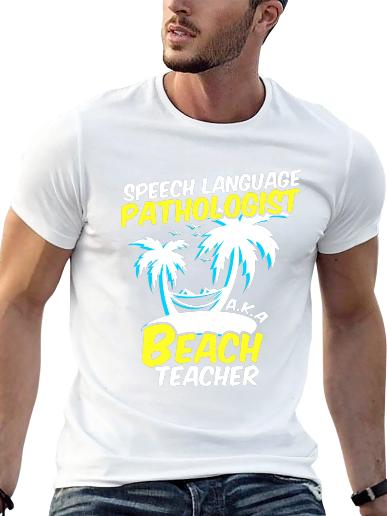 Speech Pathologist Beach Teacher Graphic T-Shirt