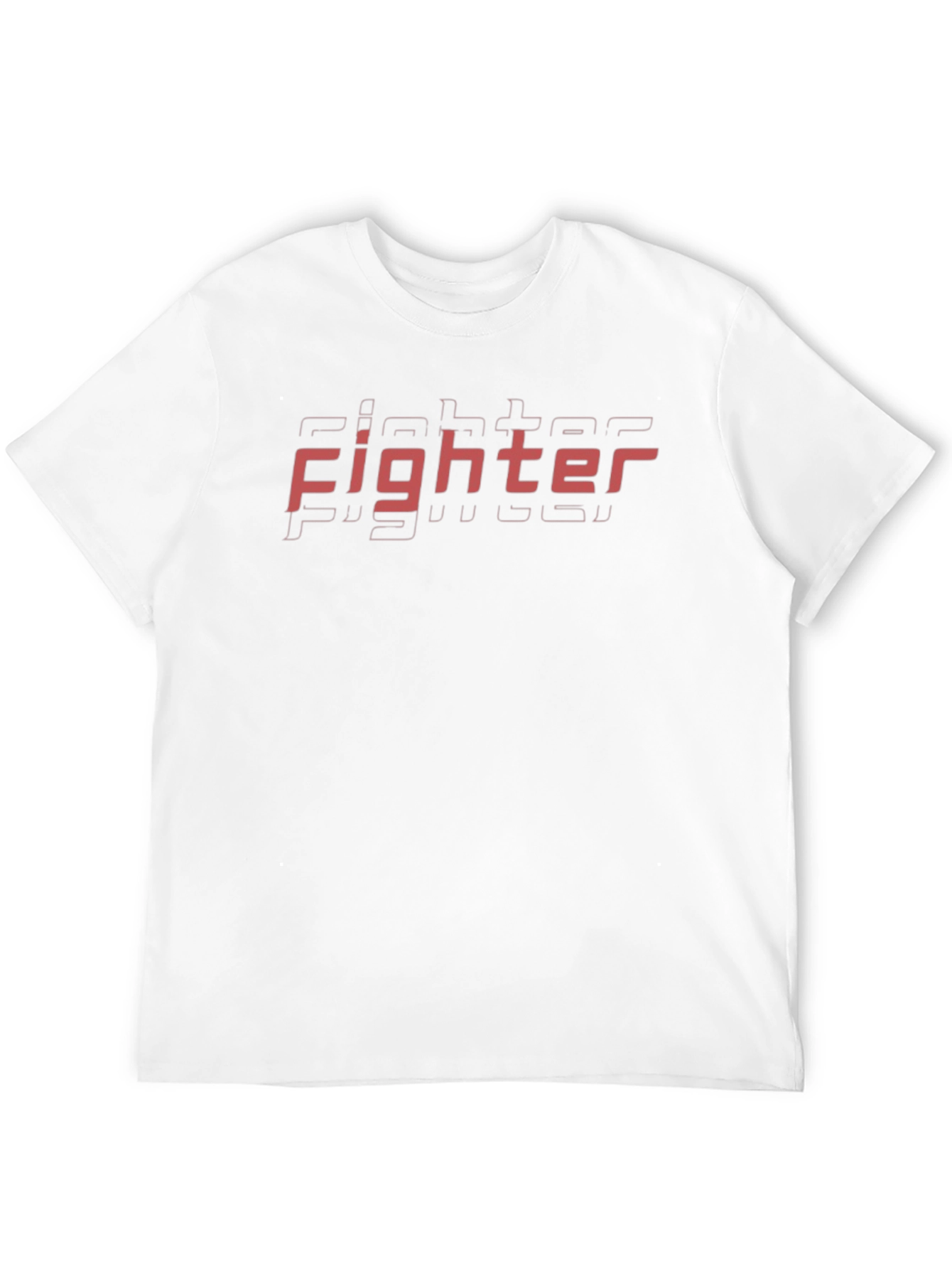 Fighter Graphic Print Black Crewneck T-Shirt