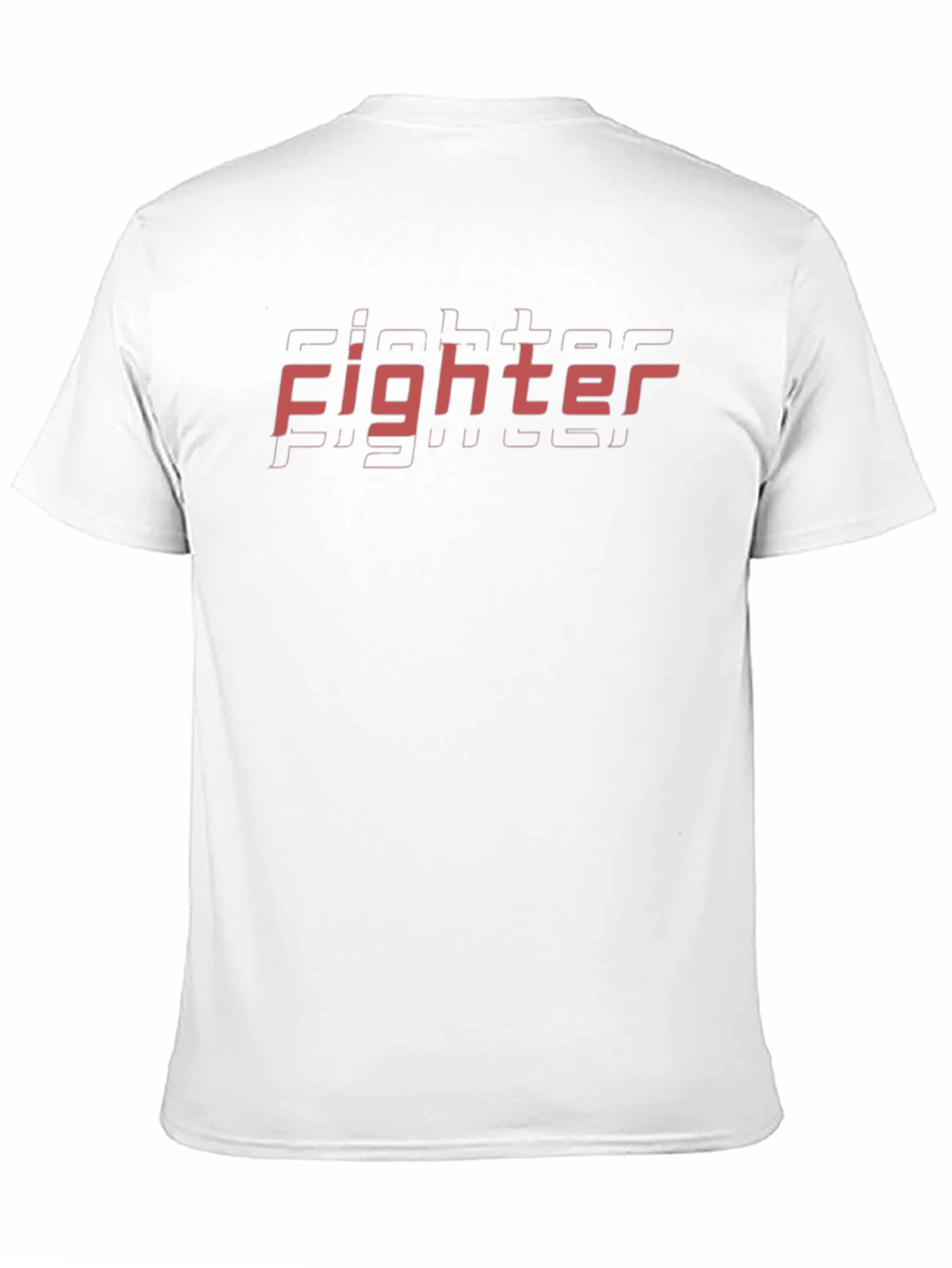 Fighter Graphic Print Black Crewneck T-Shirt