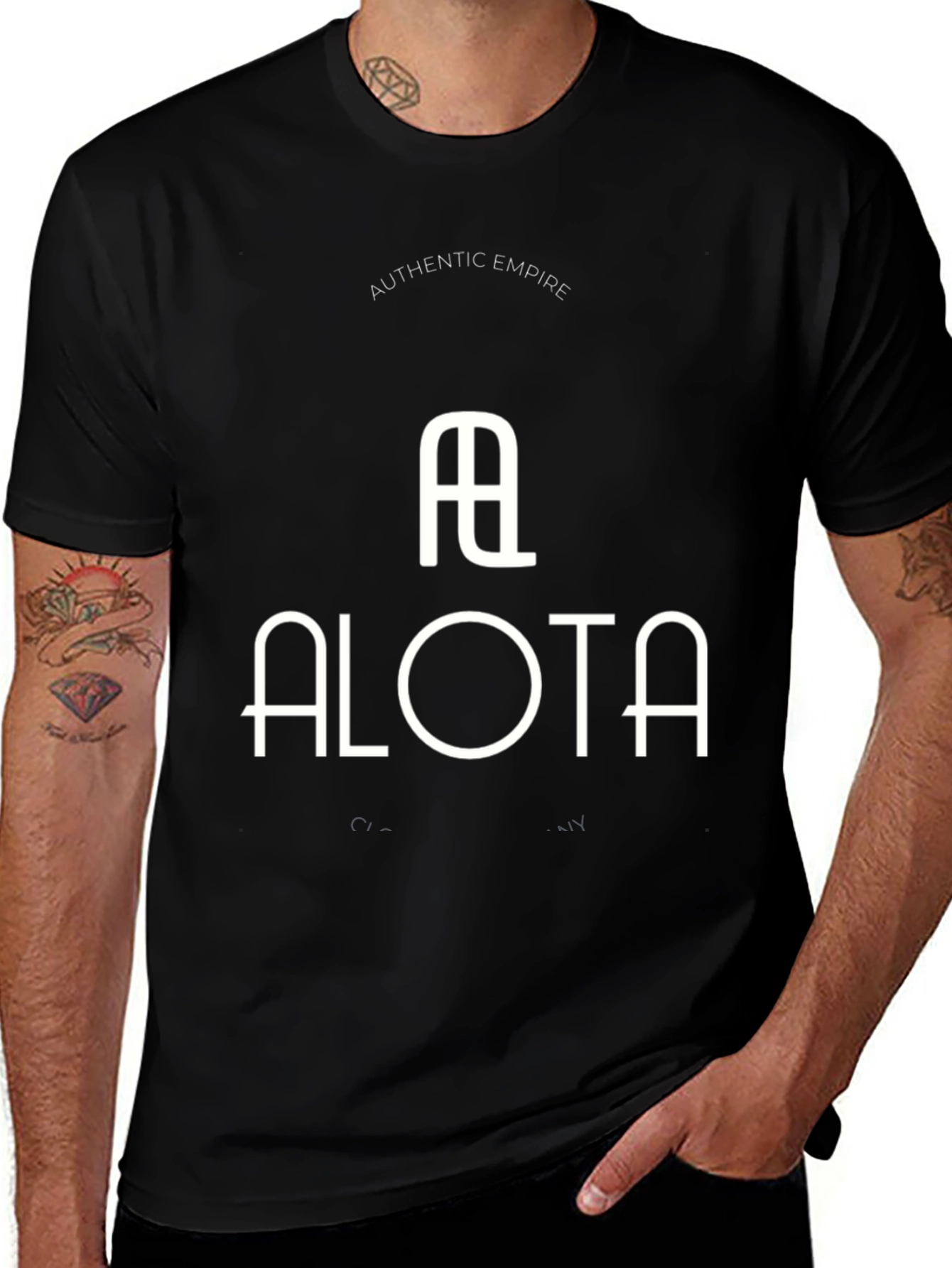 Alota Authentic Empire Black Graphic Tee