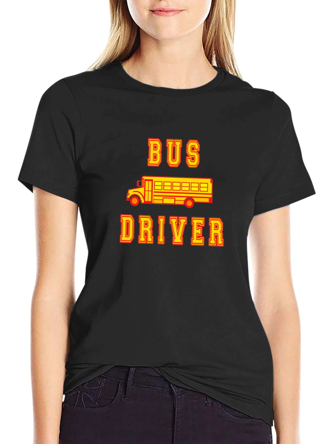 Bus Driver Graphic T-Shirt - Black