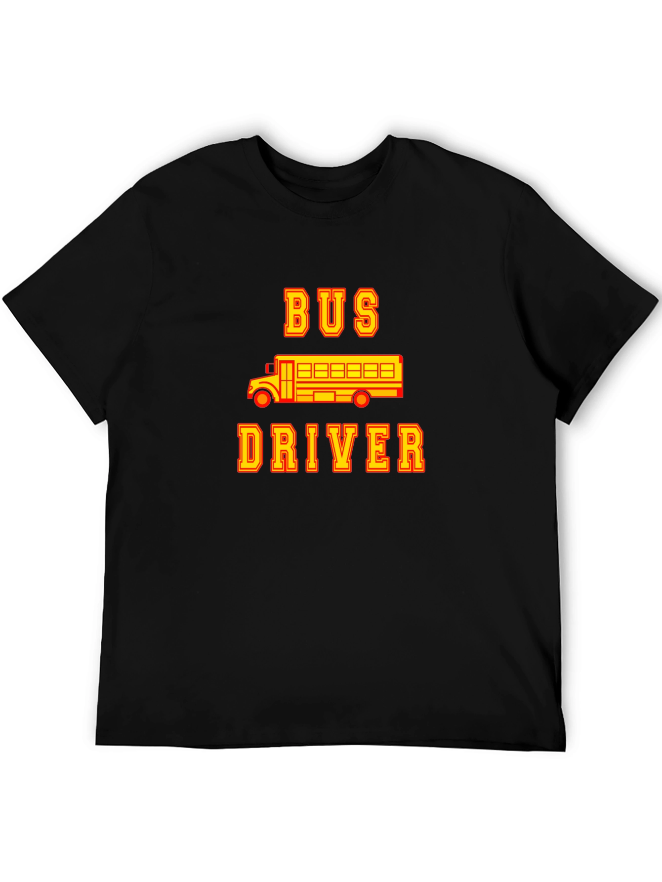Bus Driver Graphic T-Shirt - Black