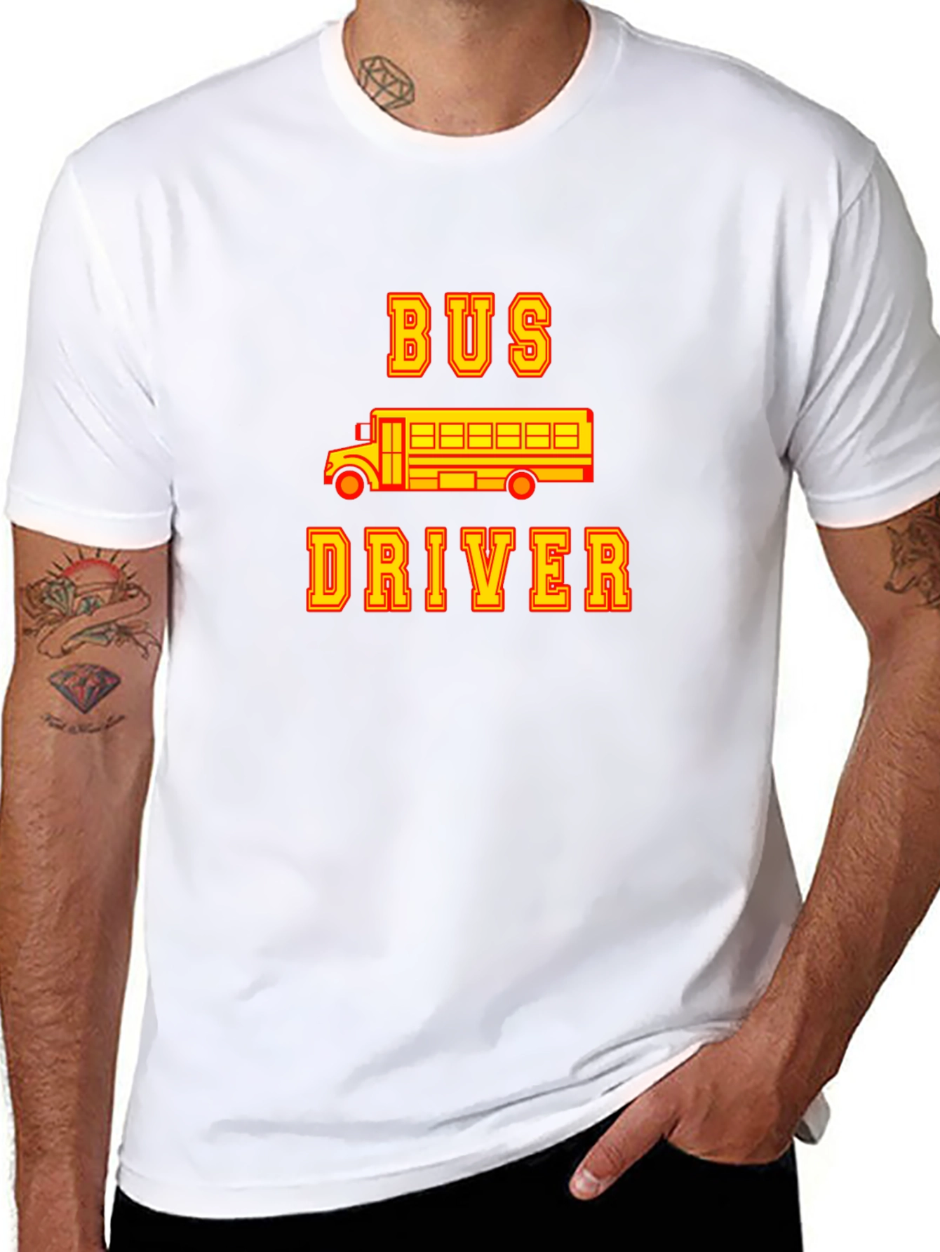 Bus Driver Graphic T-Shirt - Black