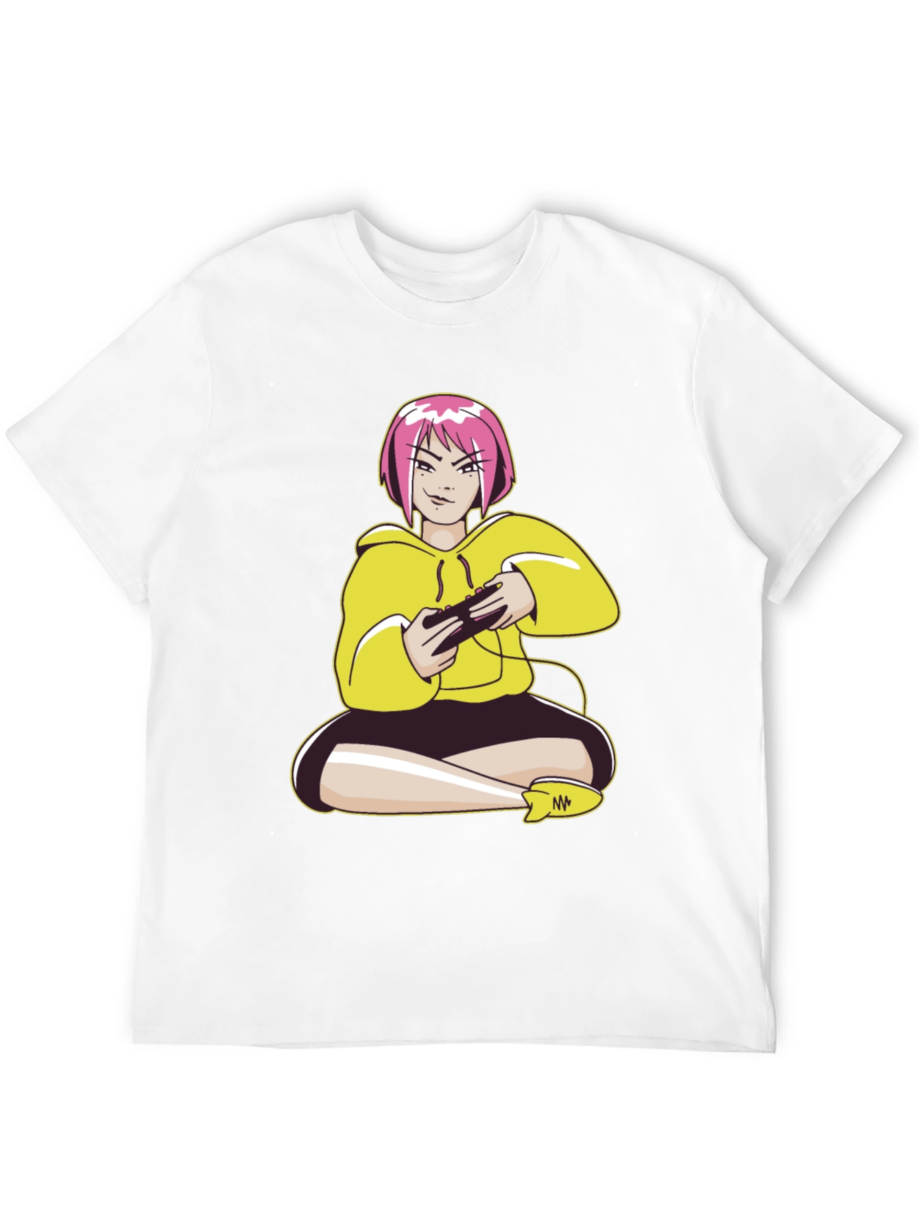 Gamer Girl Graphic Tee - Black Cotton T-Shirt