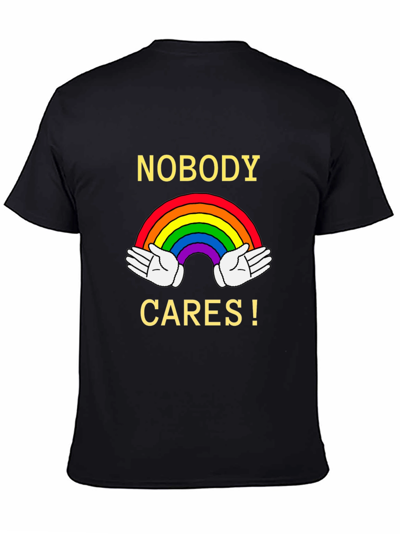 Nobody Cares Rainbow Graphic Tee