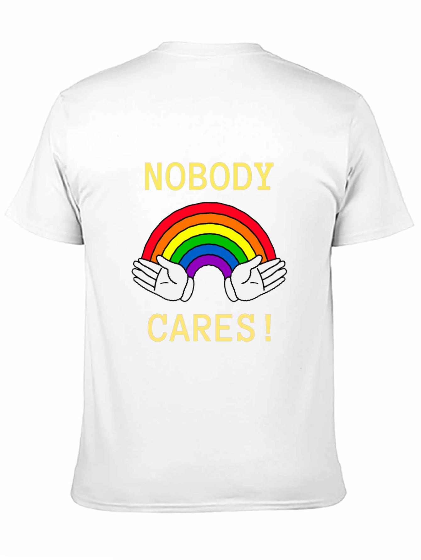 Nobody Cares Rainbow Graphic Tee