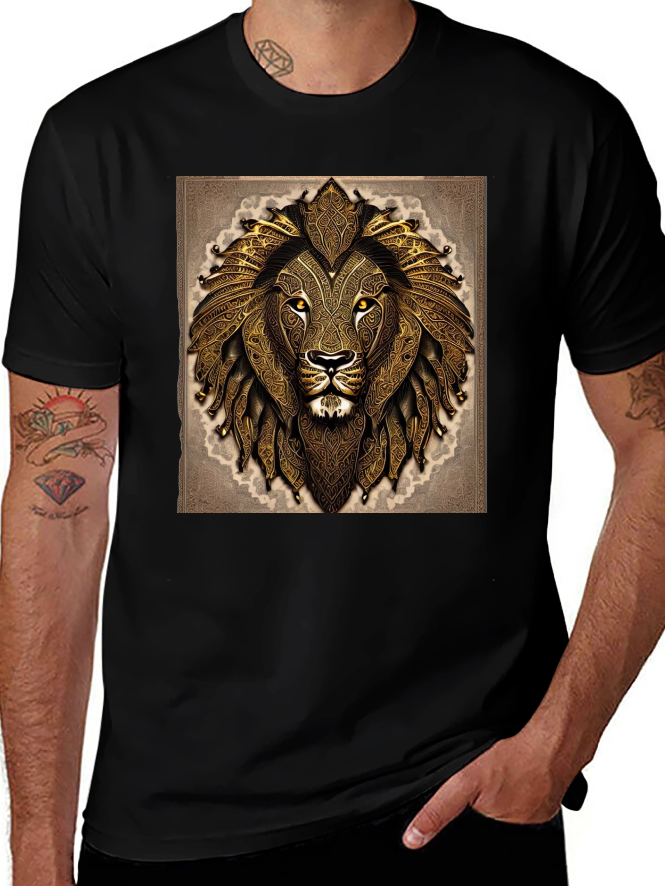 Lion King Graphic T-Shirt - Stylish Black Tee