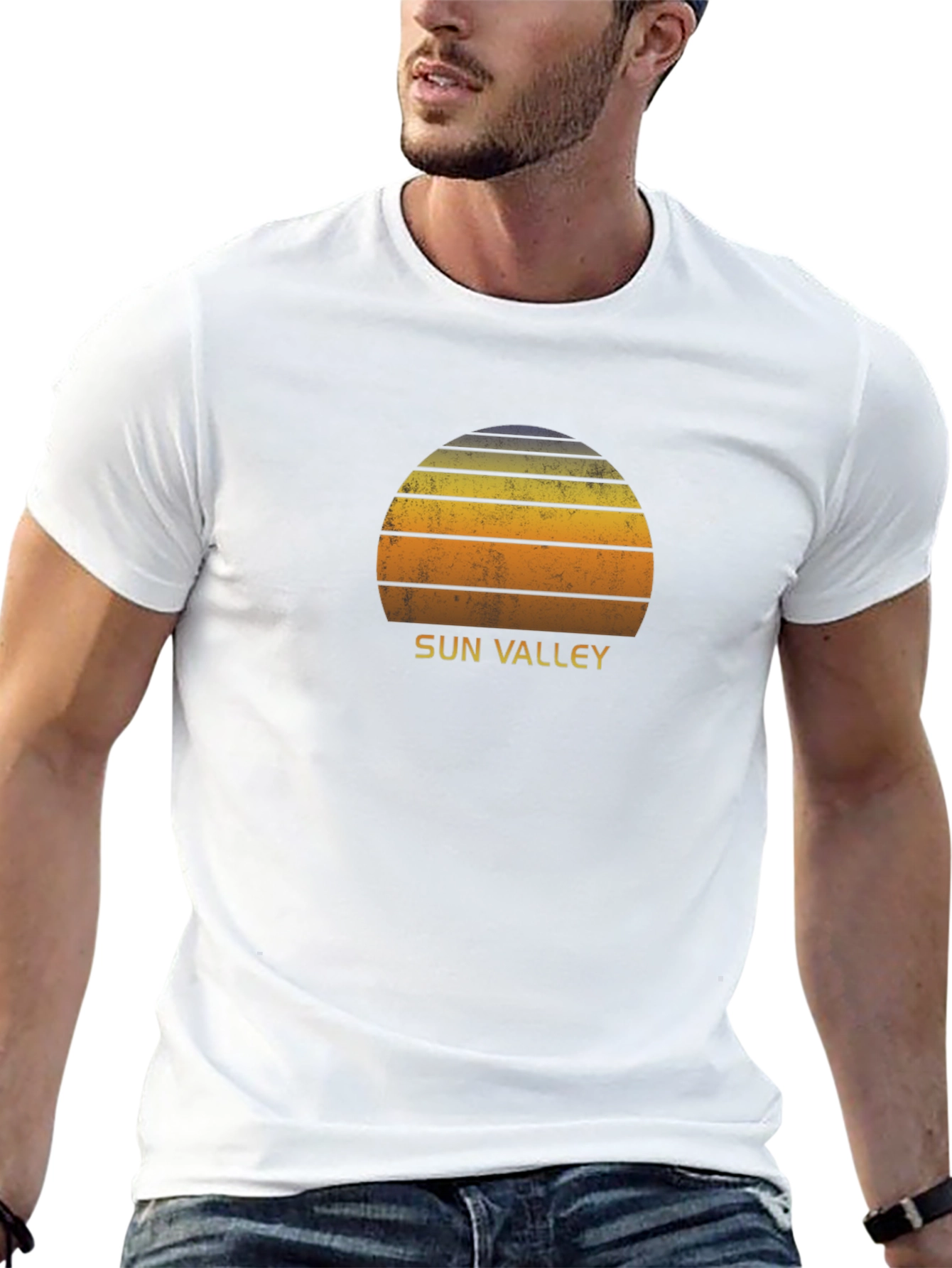 Sun Valley Sunset Graphic Tee - Retro Style