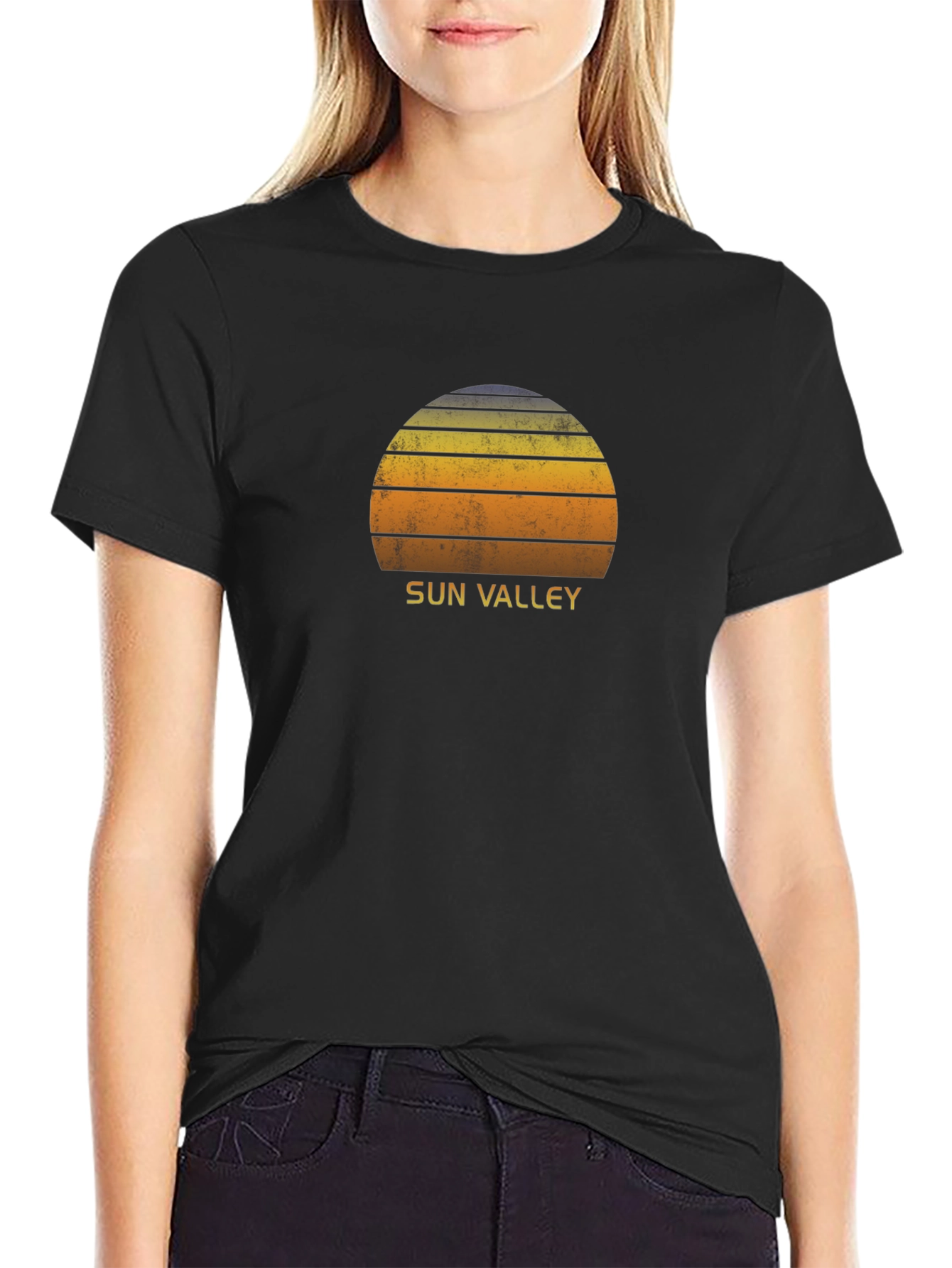 Sun Valley Sunset Graphic Tee - Retro Style