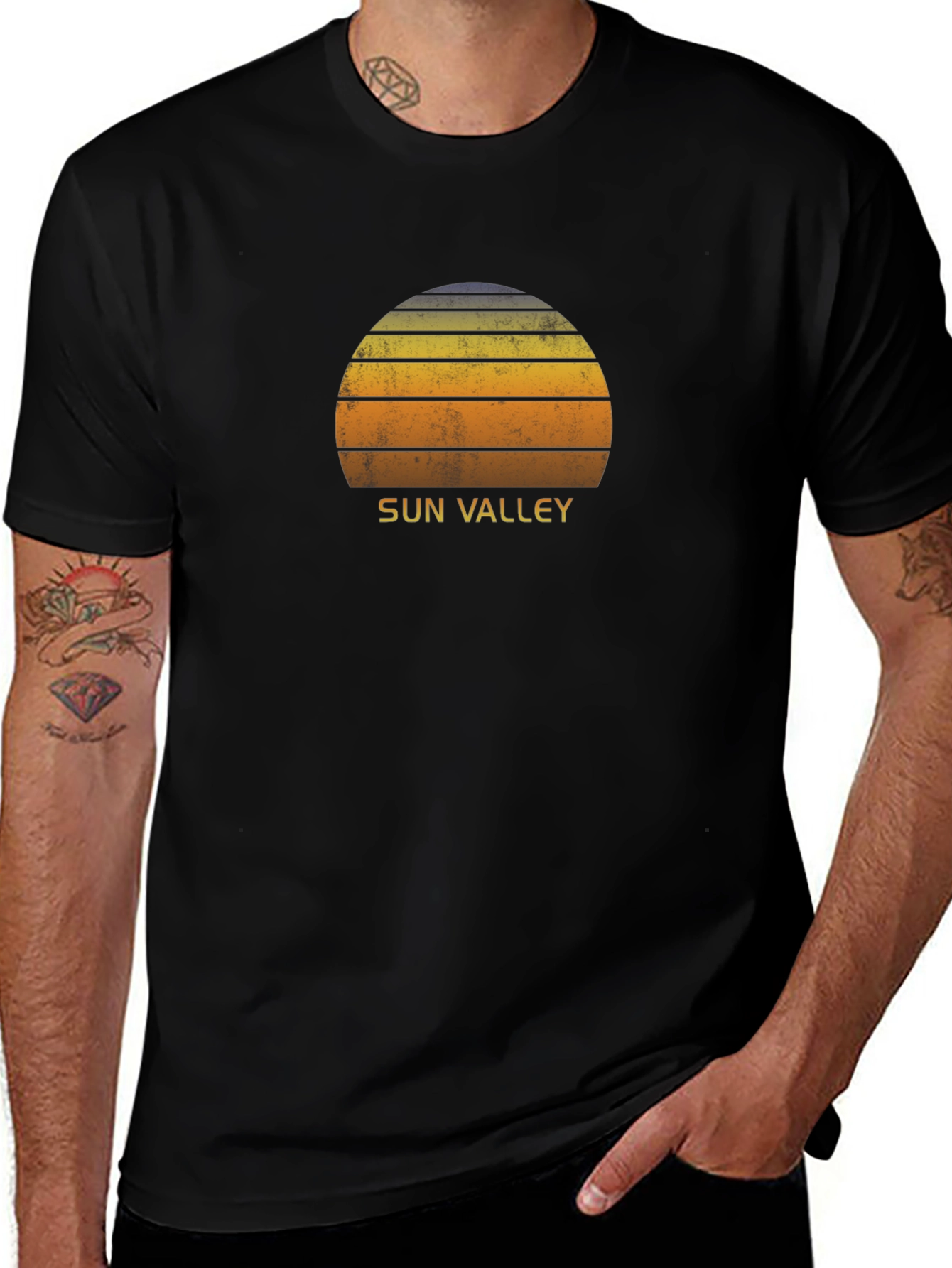 Sun Valley Sunset Graphic Tee - Retro Style