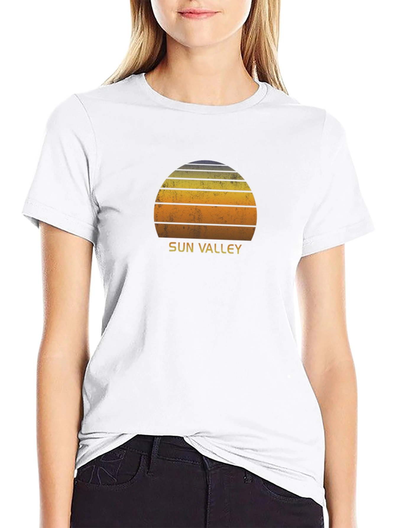 Sun Valley Sunset Graphic Tee - Retro Style