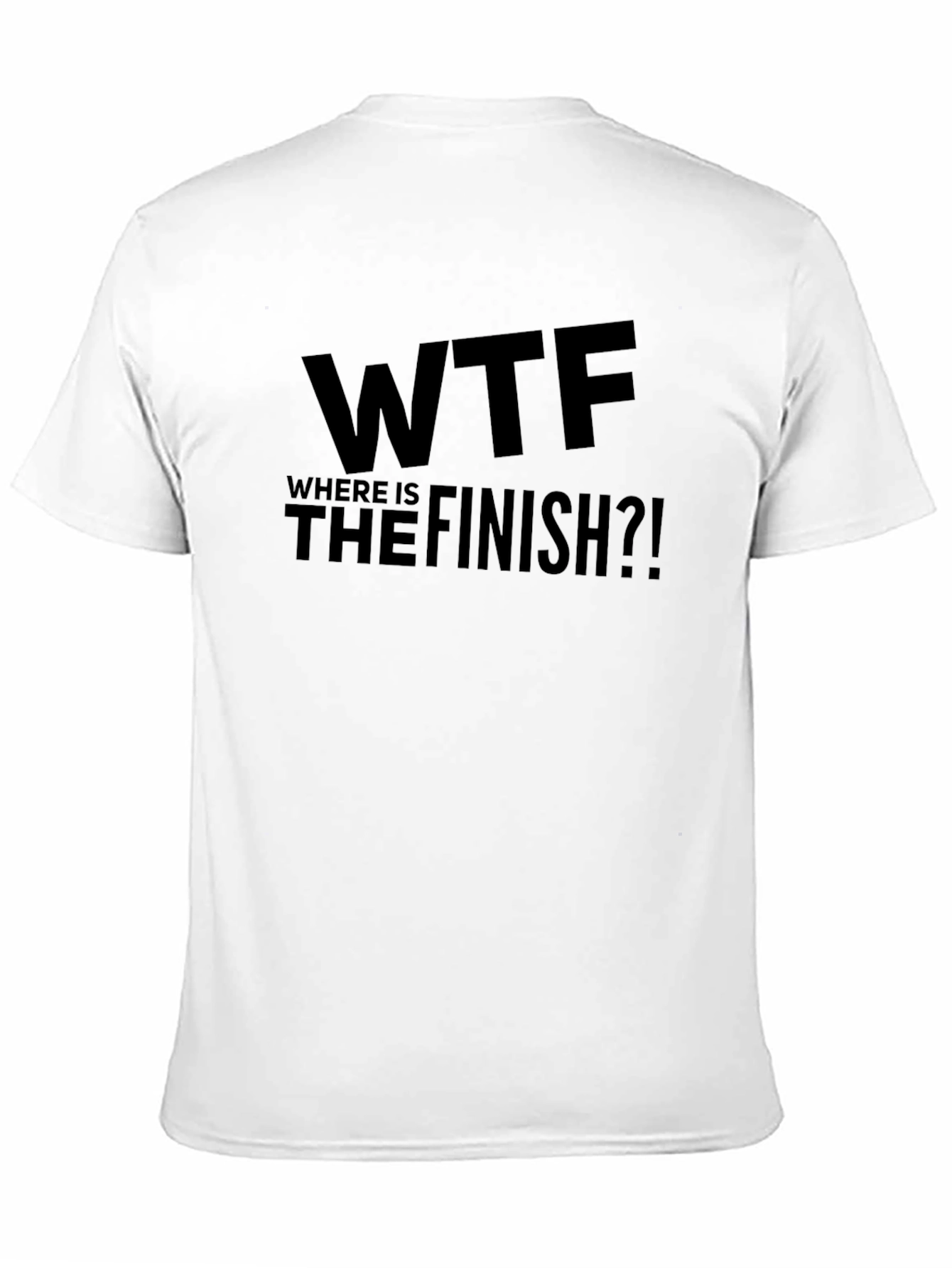 WTF Where is the Finish?! Mens Black T-Shirt
