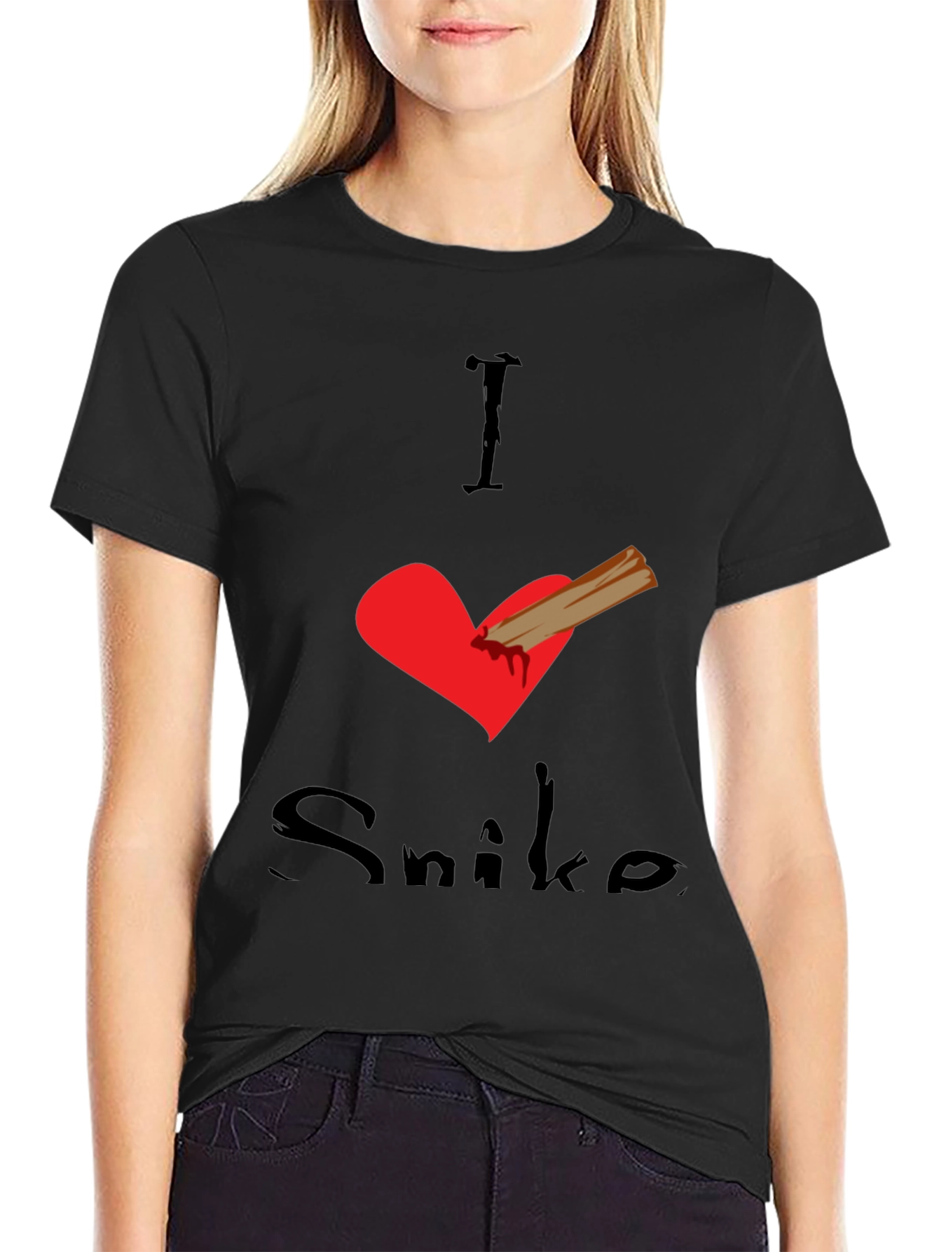 I Love Snike Black T-Shirt