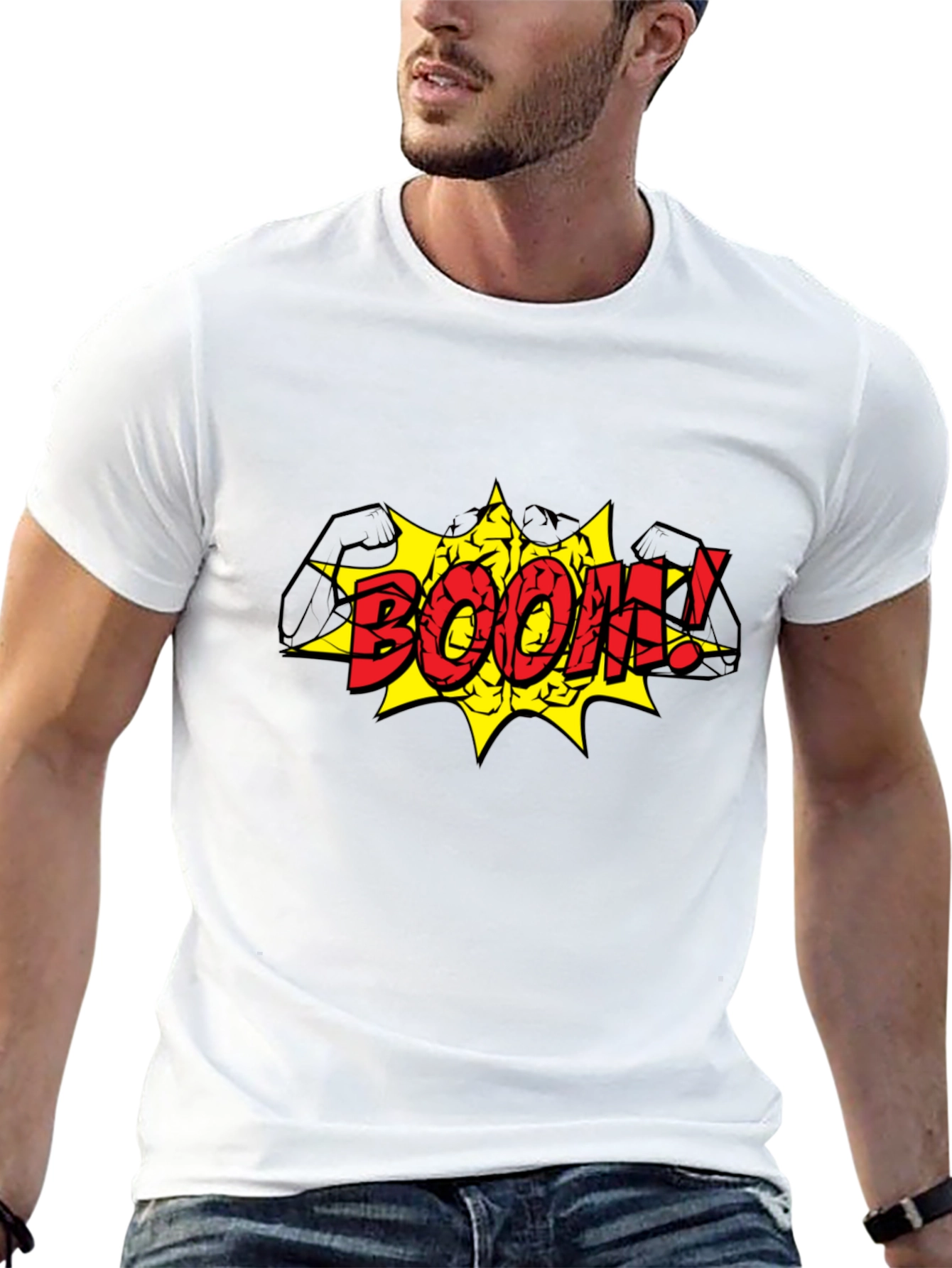 Boom! Graphic Print Black T-Shirt