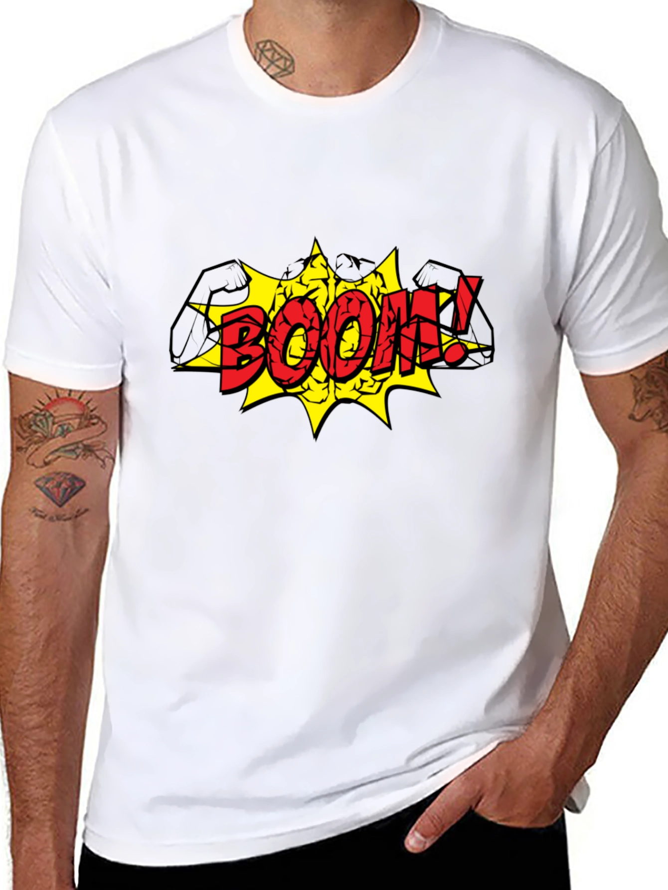 Boom! Graphic Print Black T-Shirt
