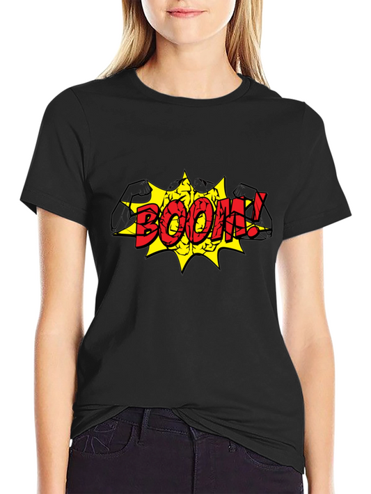 Boom! Graphic Print Black T-Shirt