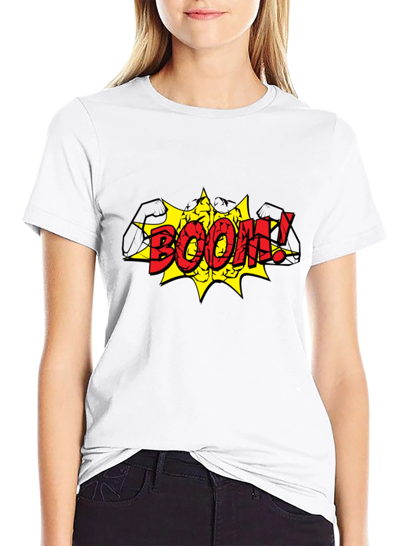 Boom! Graphic Print Black T-Shirt
