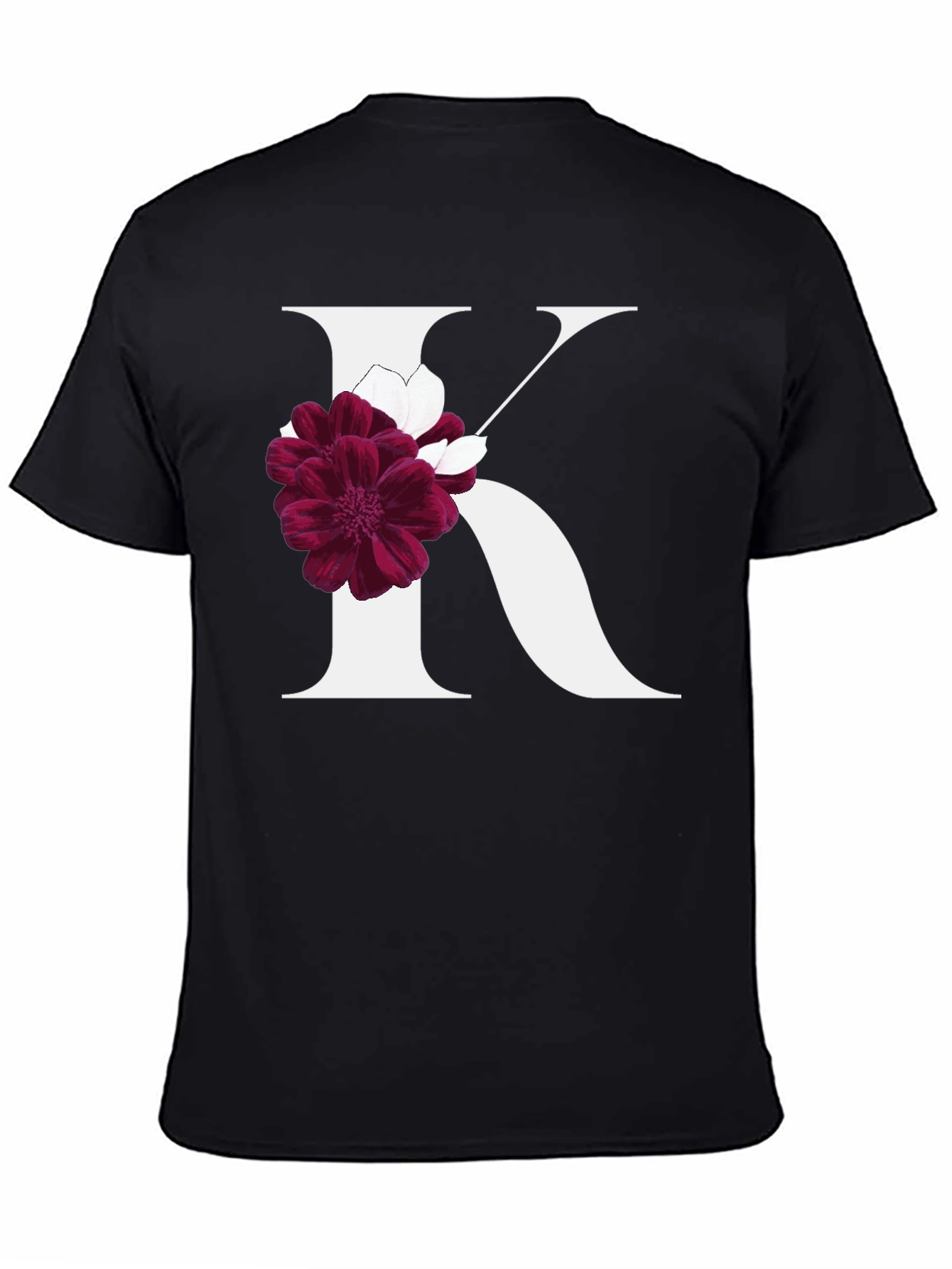 Floral Letter K Graphic Tee