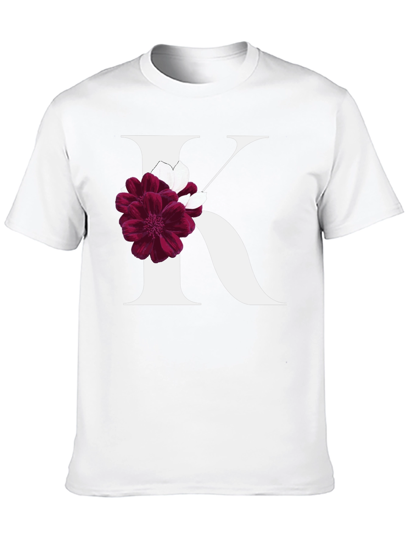 Floral Letter K Graphic Tee