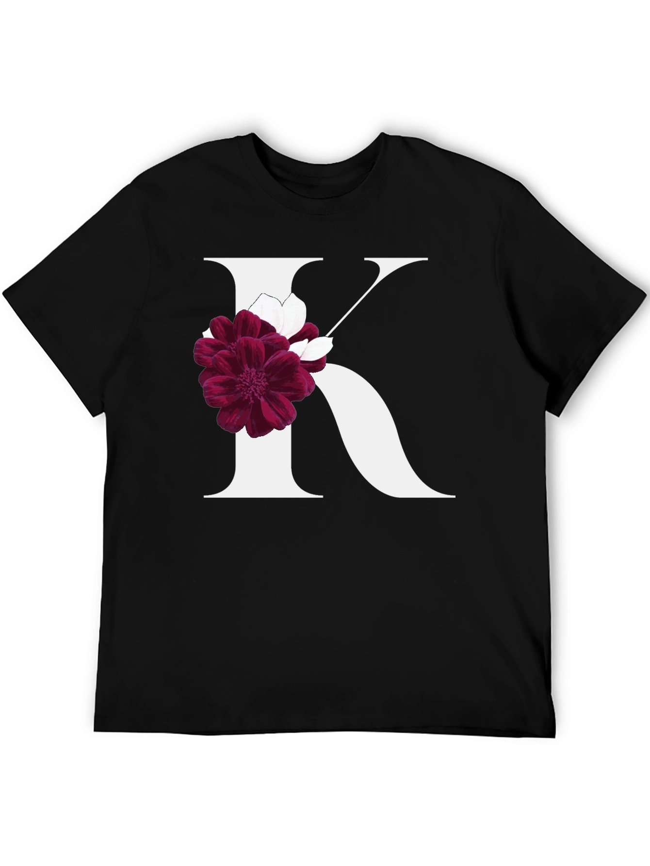 Floral Letter K Graphic Tee