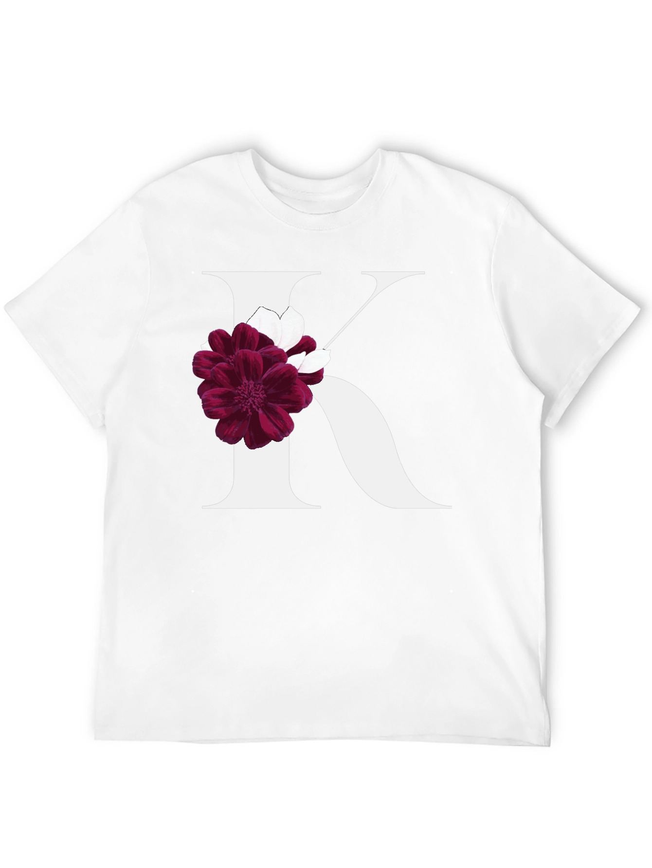 Floral Letter K Graphic Tee