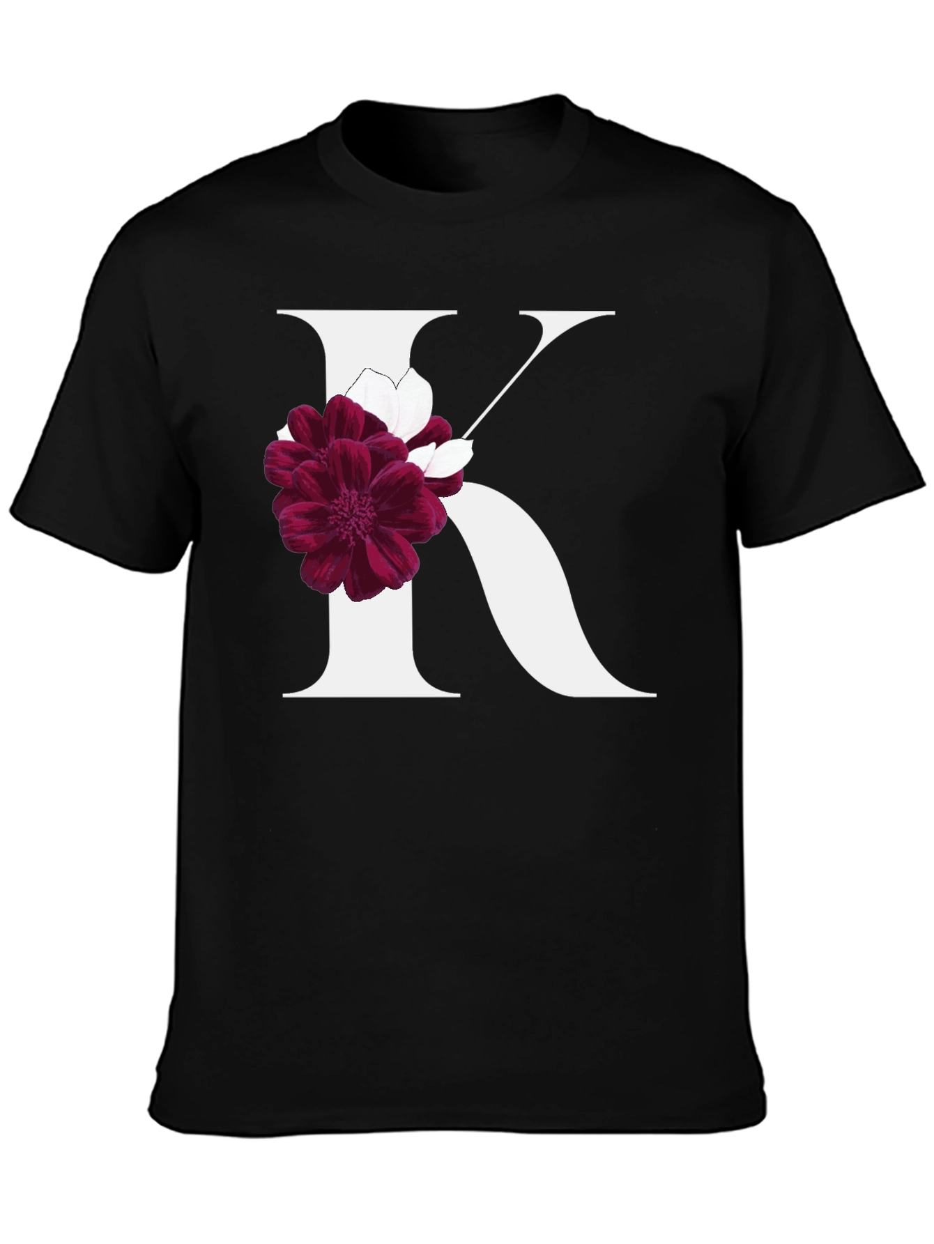 Floral Letter K Graphic Tee