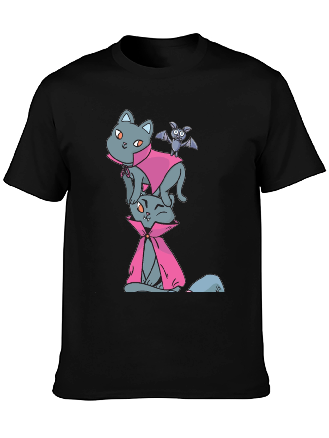 Halloween Cats & Bat T-Shirt