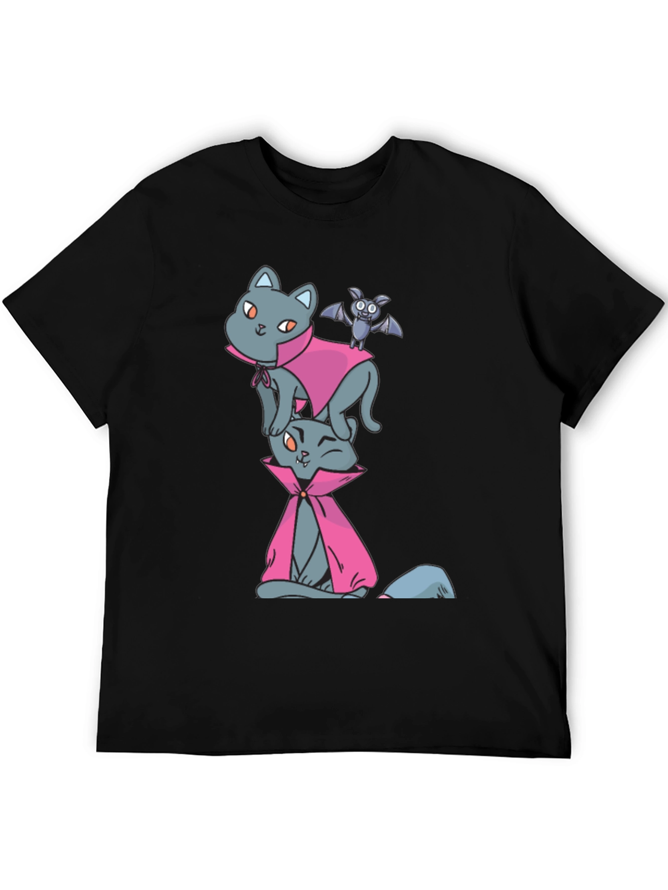 Halloween Cats & Bat T-Shirt