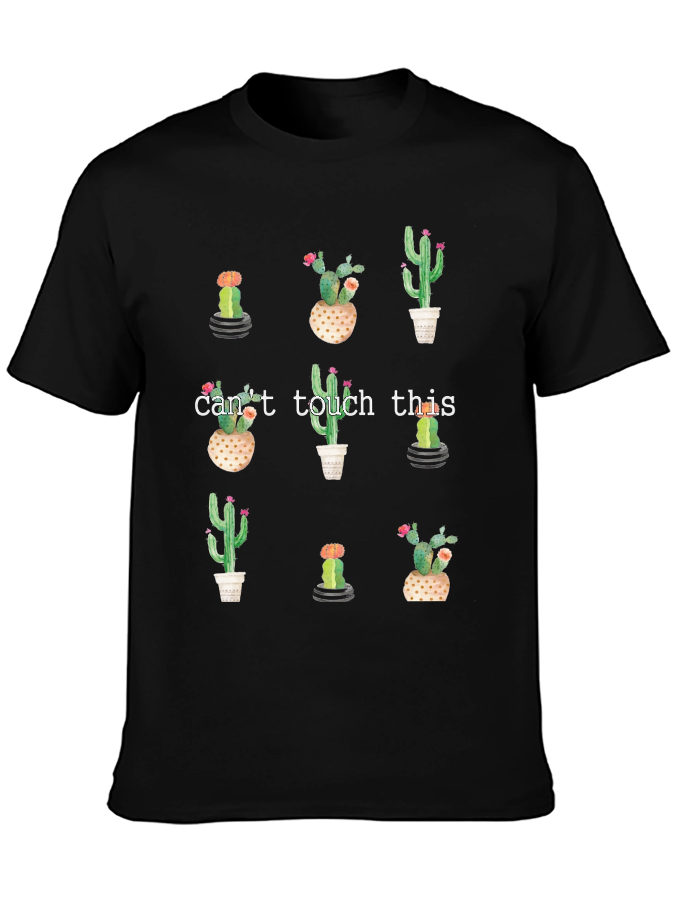 Cactus Print Tee - Cant Touch This Graphic T-Shirt