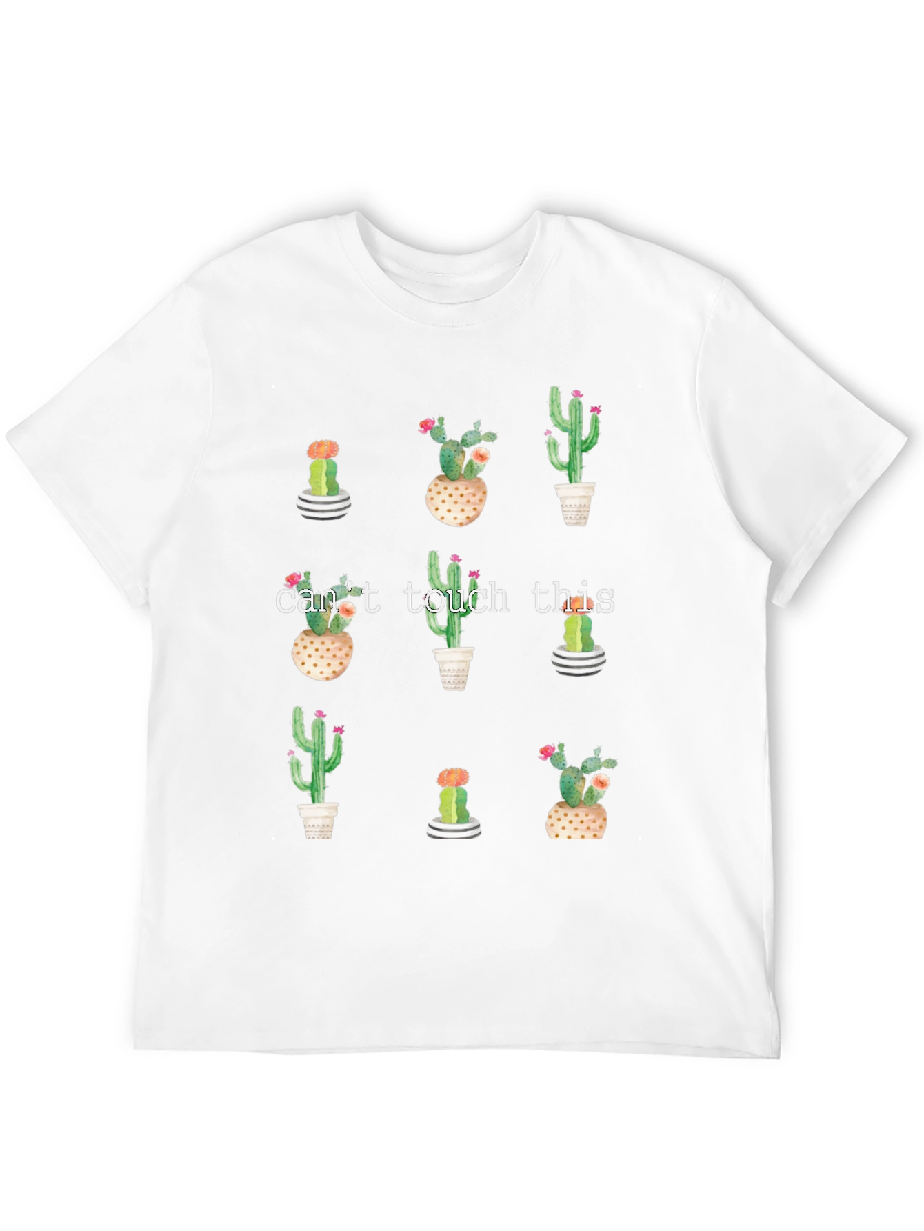 Cactus Print Tee - Cant Touch This Graphic T-Shirt
