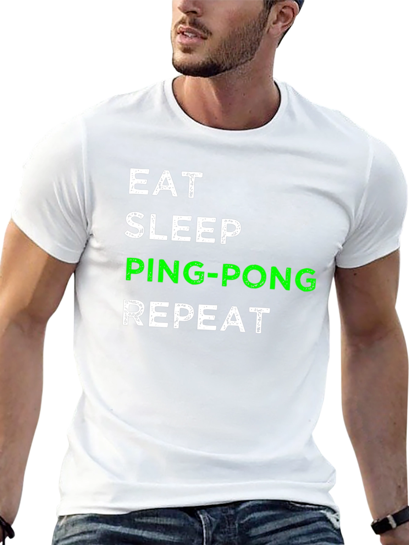 Eat Sleep Ping-Pong Repeat Graphic Tee
