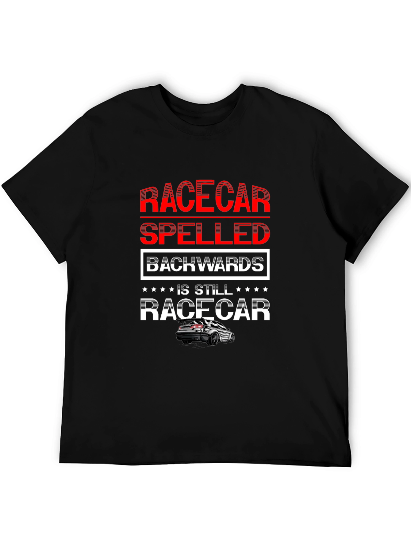 Racecar Spelled Backwards T-Shirt - Car Enthusiast Apparel