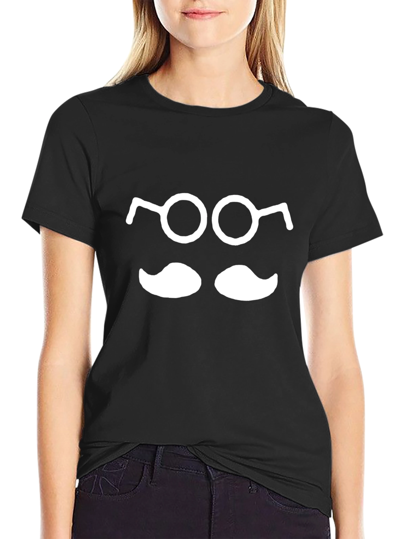 Funny Geek T-Shirt: Glasses and Mustache Tee