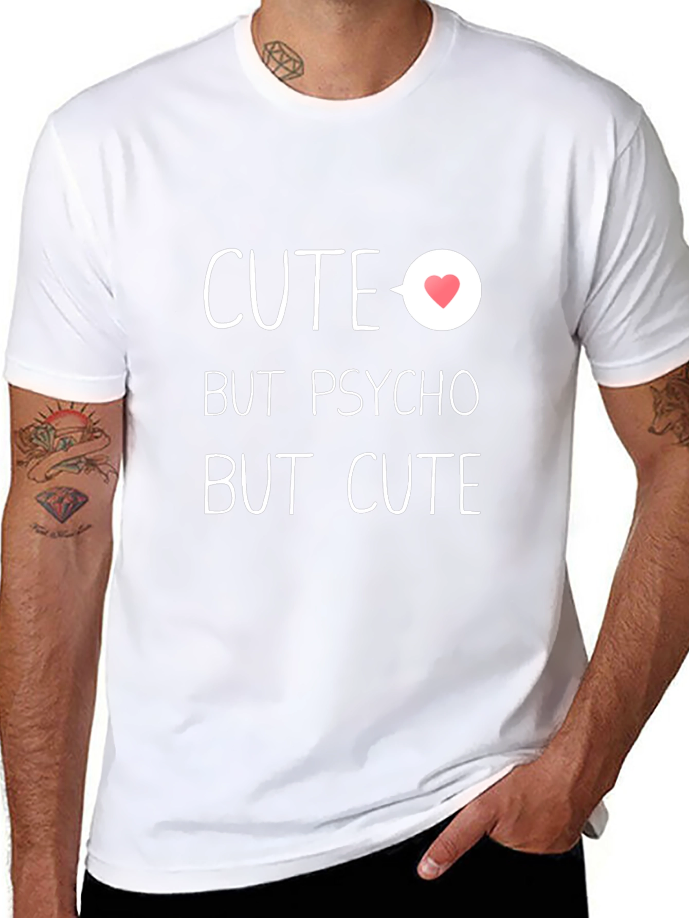 Cute But Psycho Graphic Tee - Black Unisex T-Shirt