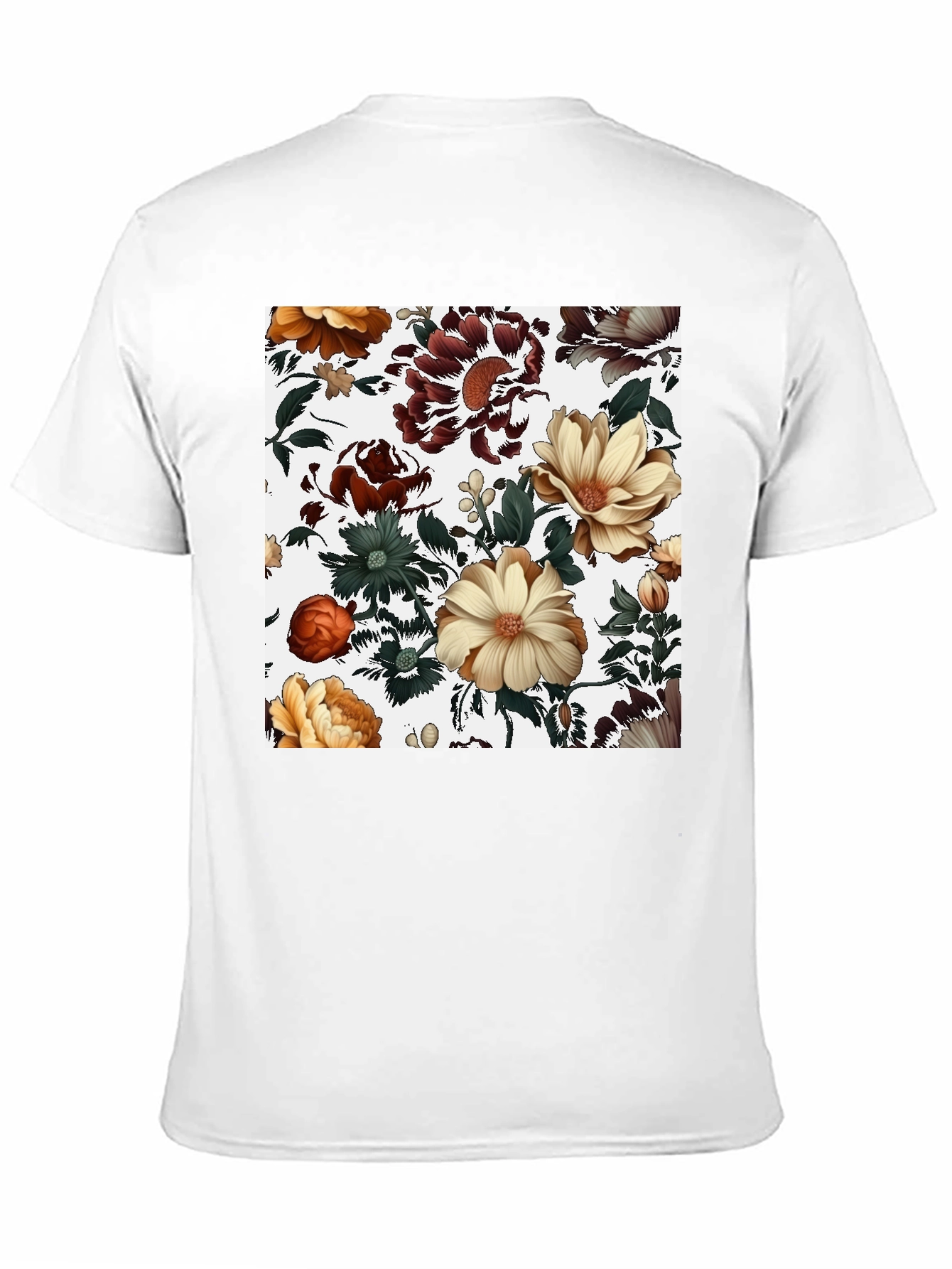 Floral Print Black T-Shirt