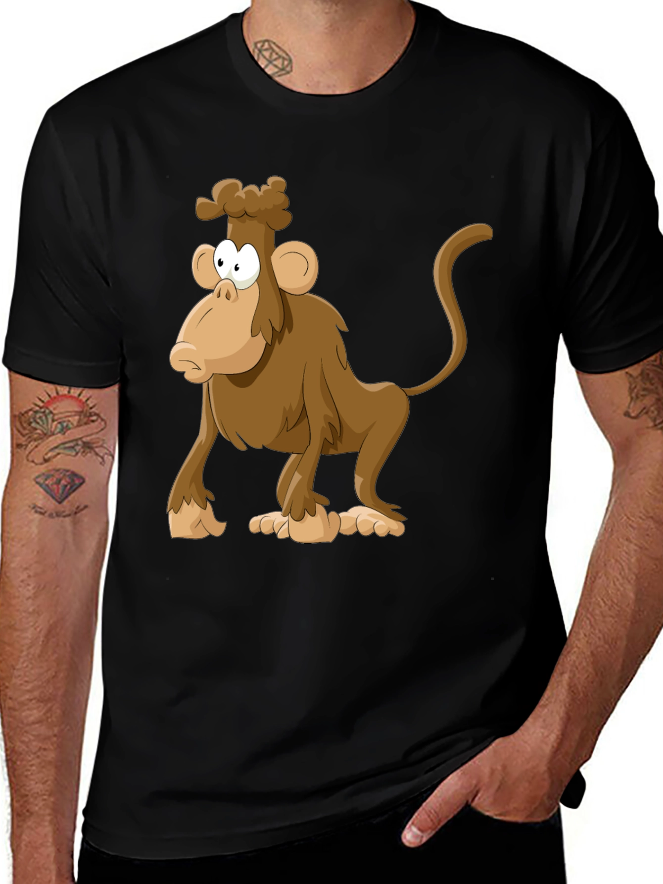 Cartoon Monkey Graphic Tee