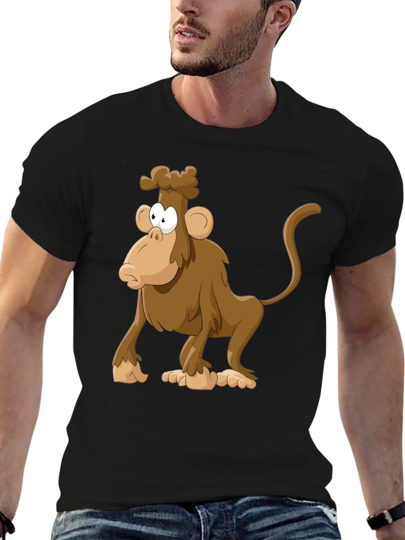 Cartoon Monkey Graphic Tee