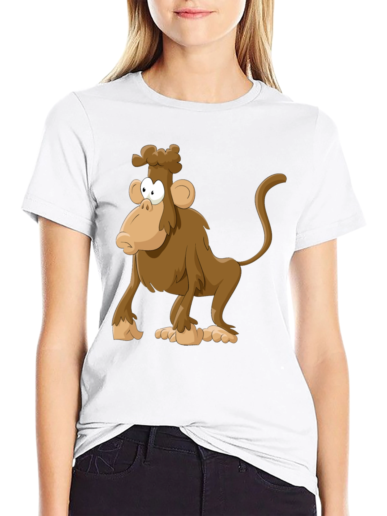 Cartoon Monkey Graphic Tee