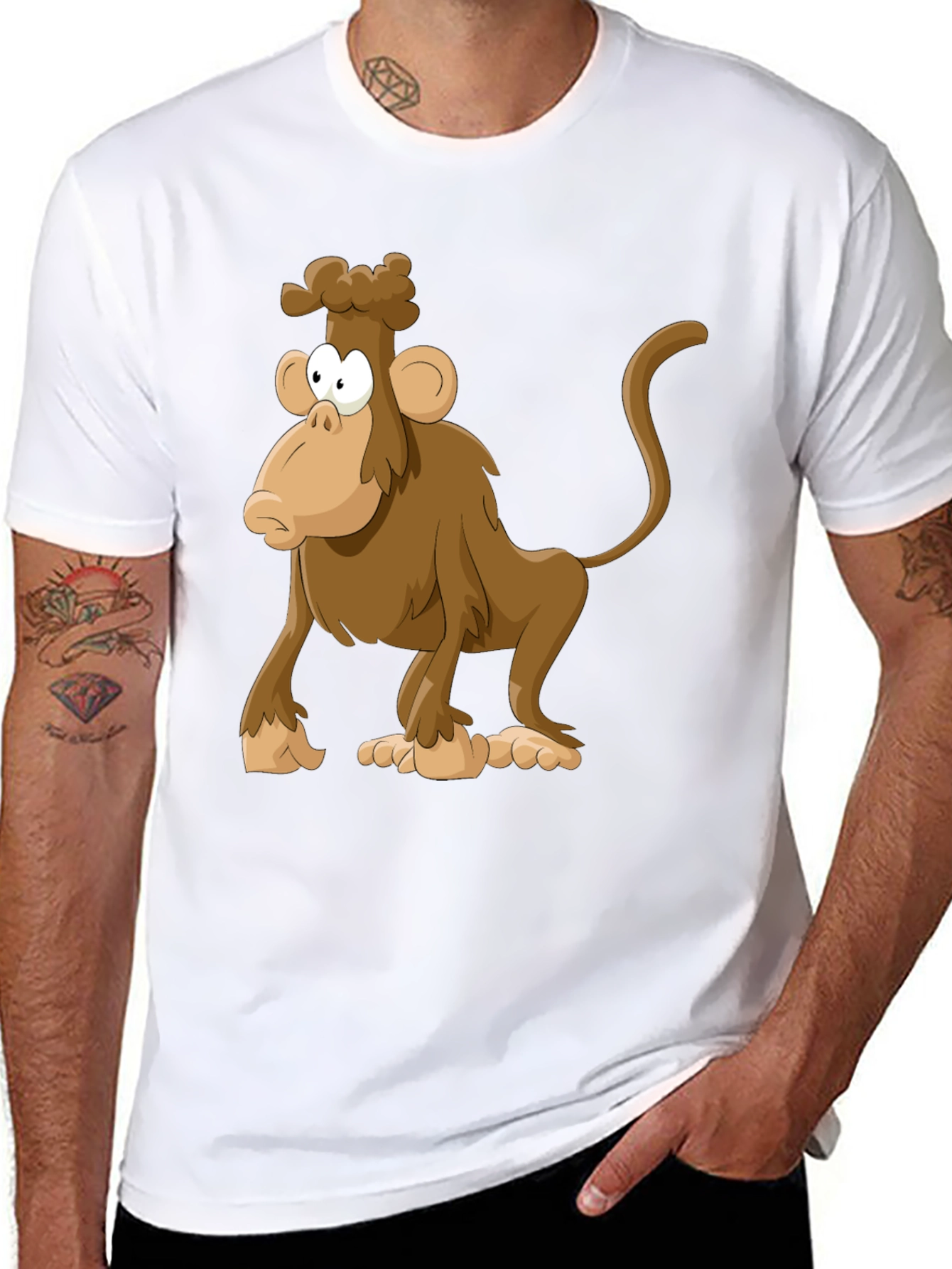 Cartoon Monkey Graphic Tee