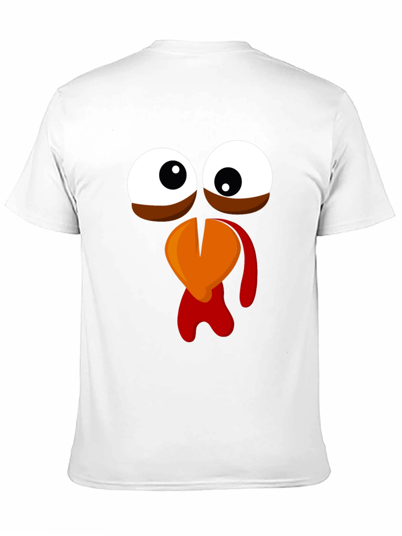 Funny Turkey Face Graphic Tee - Thanksgiving Apparel