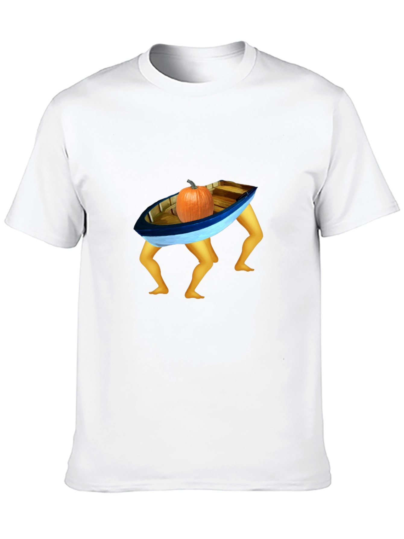 Funny Pumpkin Boat Legs T-Shirt