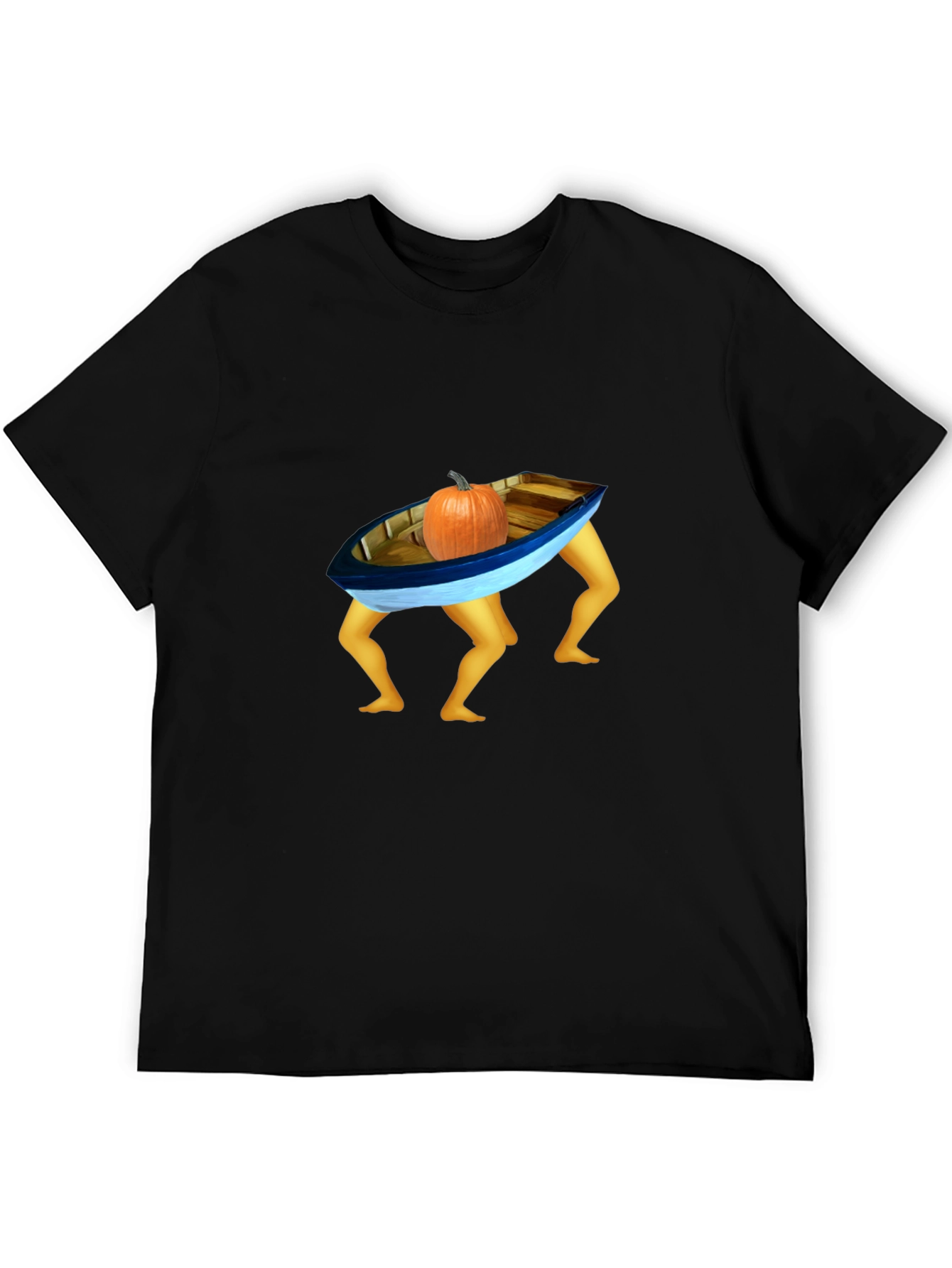 Funny Pumpkin Boat Legs T-Shirt