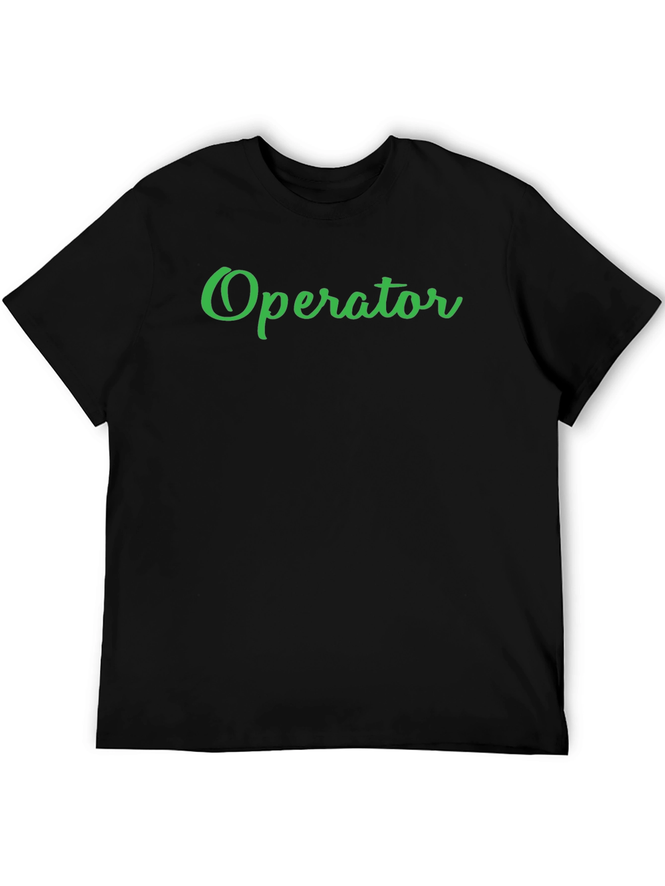 Operator T-Shirt - Black Tee with Green Text
