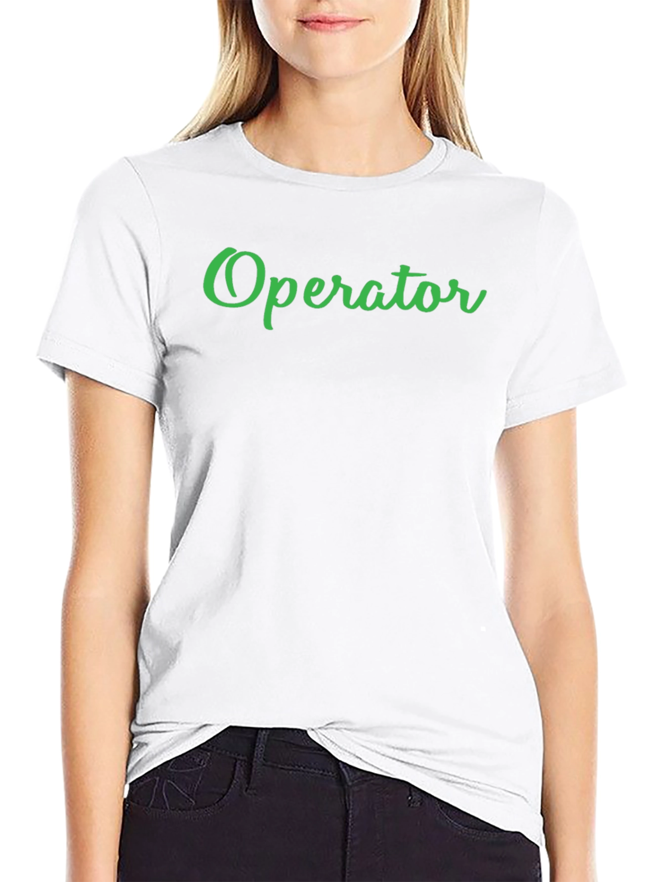 Operator T-Shirt - Black Tee with Green Text