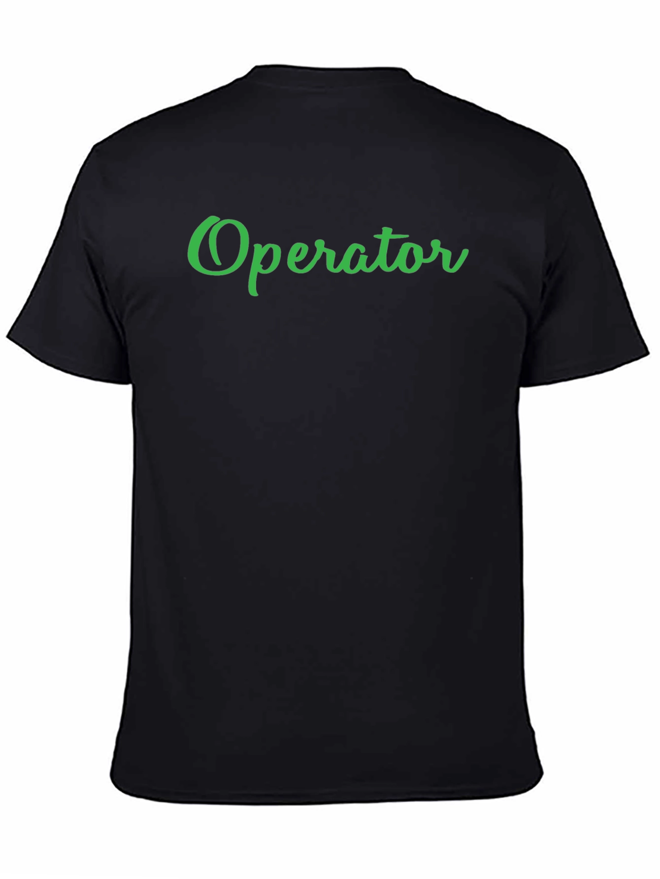 Operator T-Shirt - Black Tee with Green Text