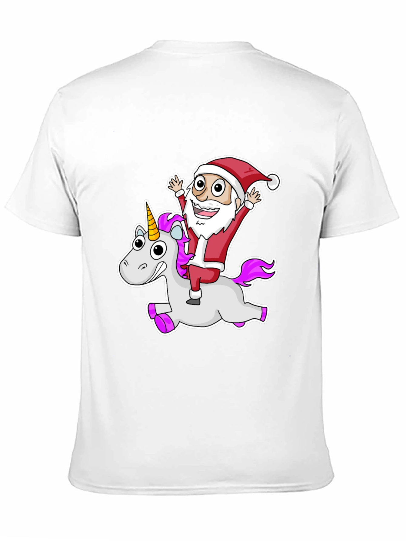 Santa Riding Unicorn Graphic Tee