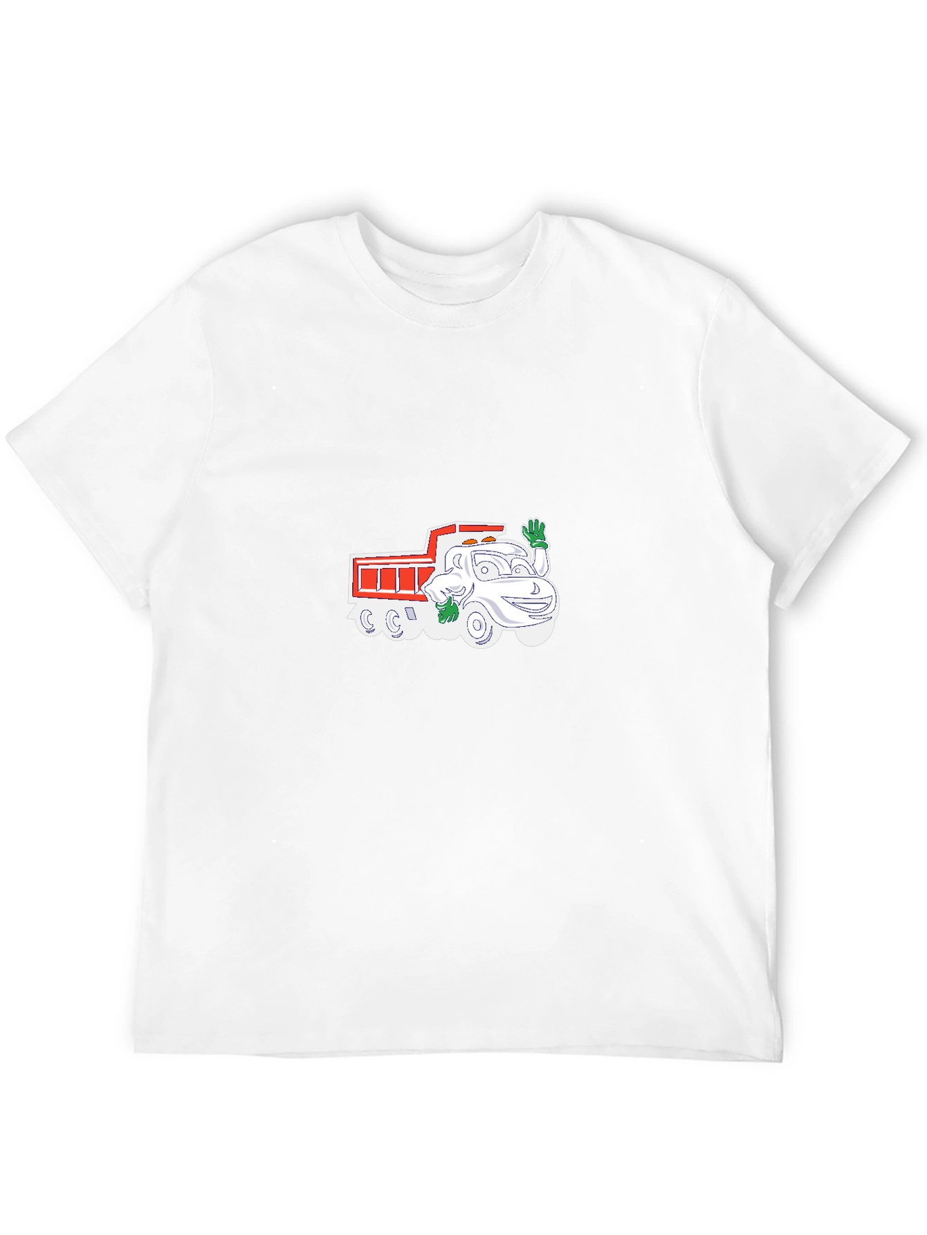 Cartoon Dump Truck Graphic Tee - Black
